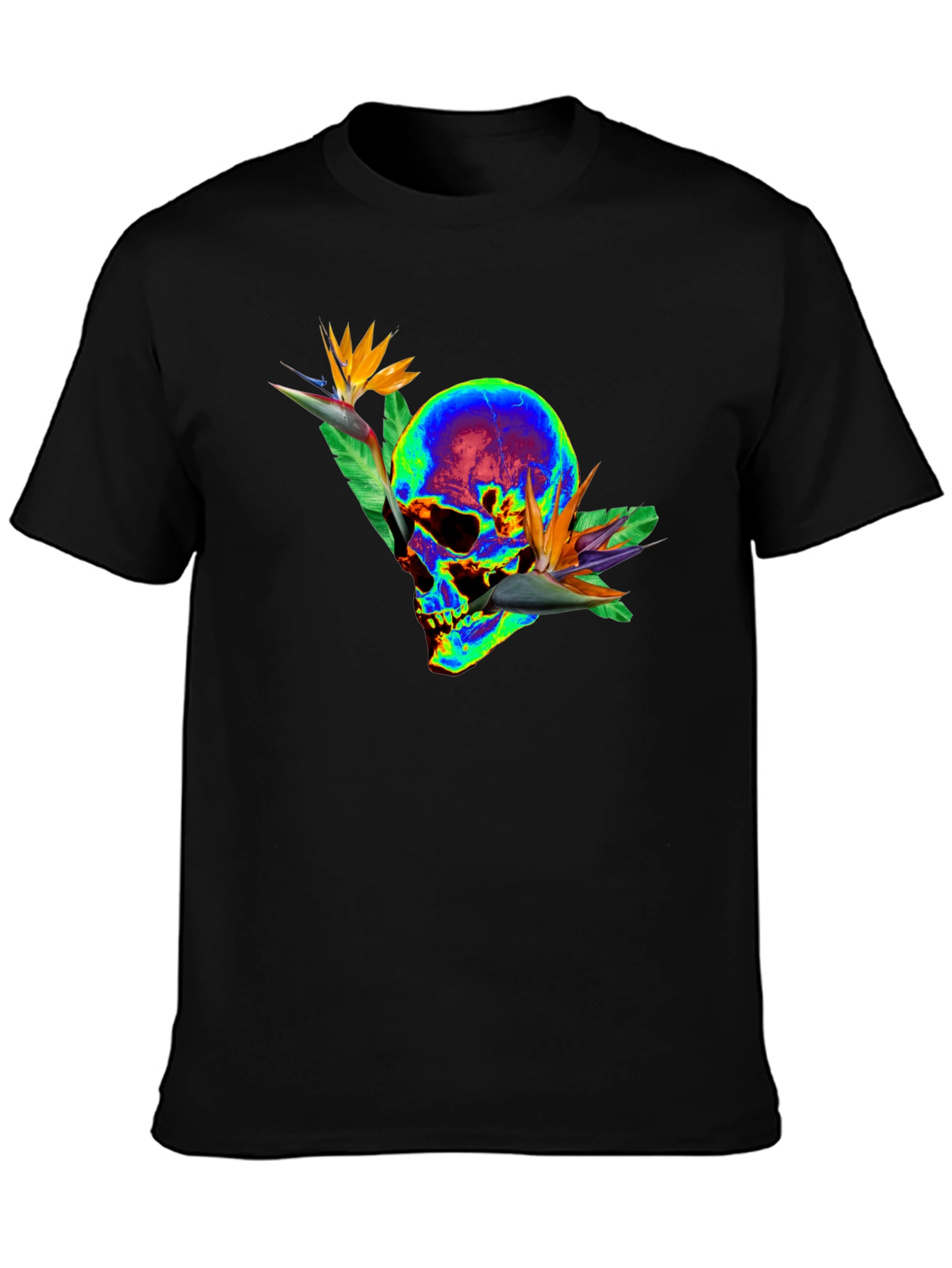 Skull & Bird of Paradise Graphic Tee