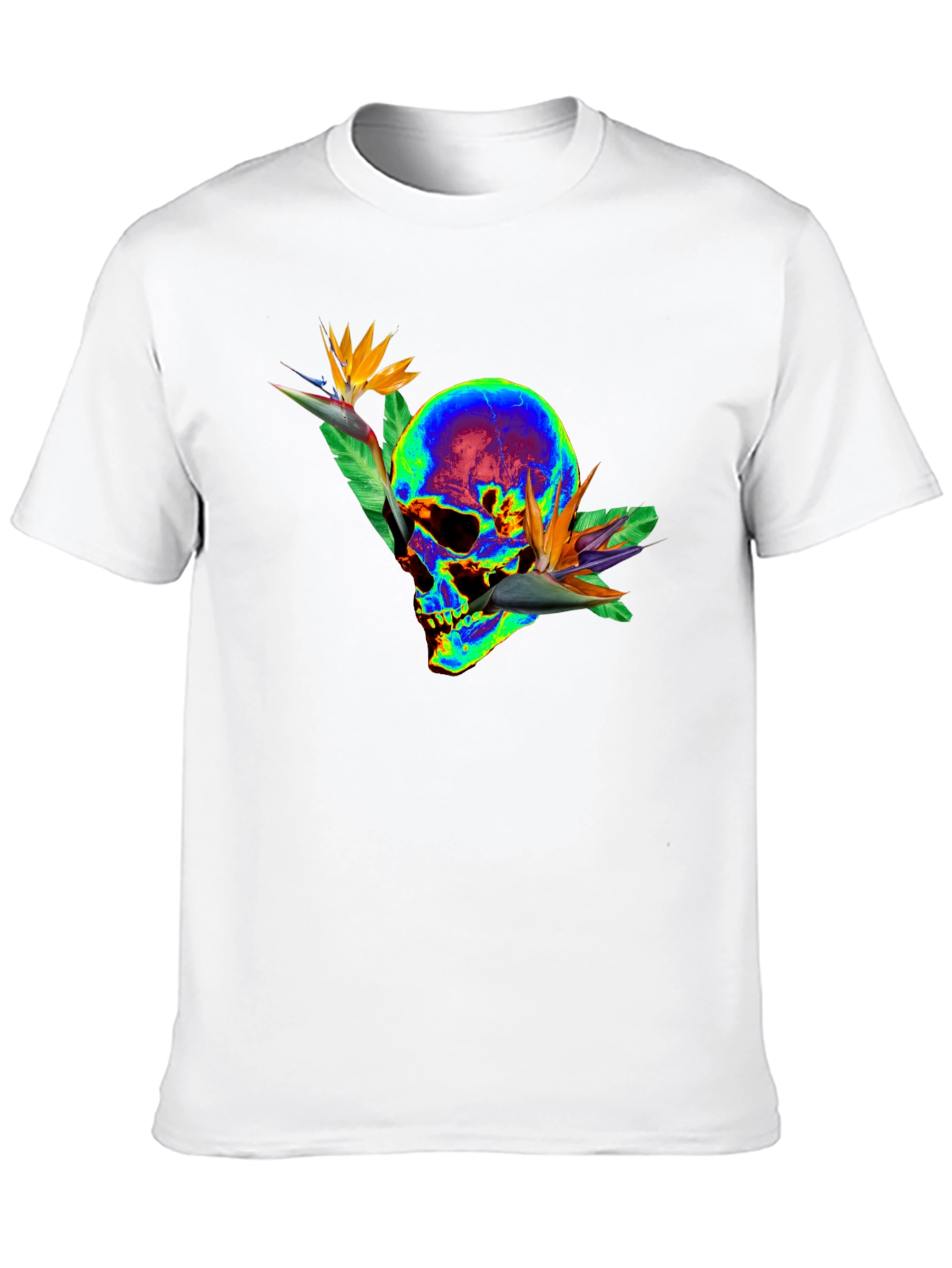 Skull & Bird of Paradise Graphic Tee