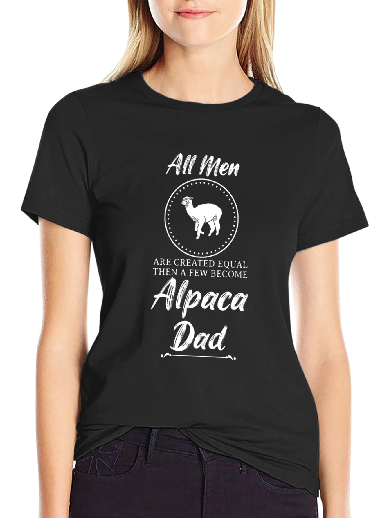 Alpaca Dad Graphic T-Shirt - Mens Black Tee