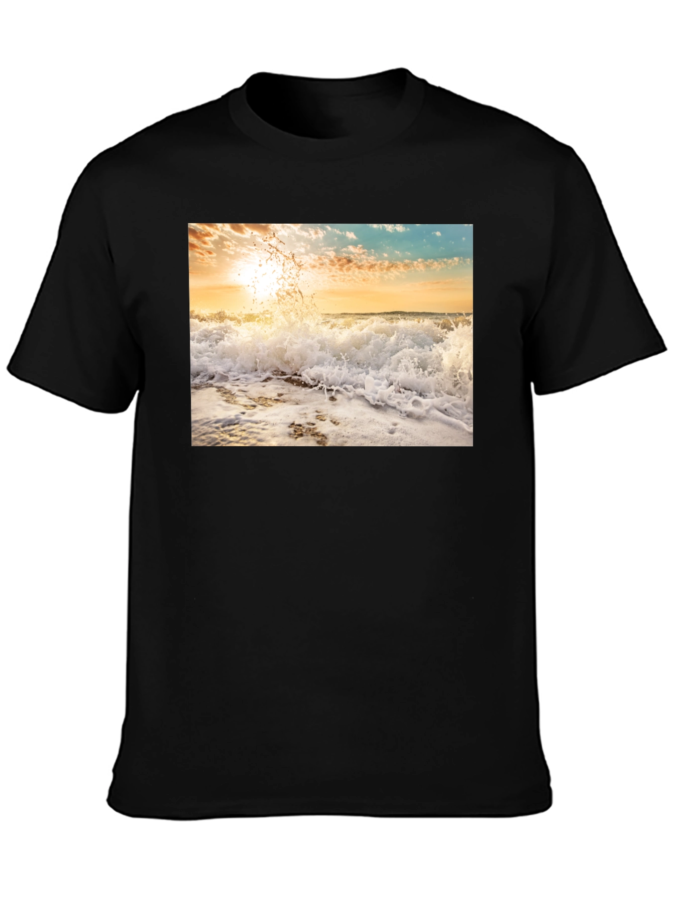 Ocean Wave Black T-Shirt