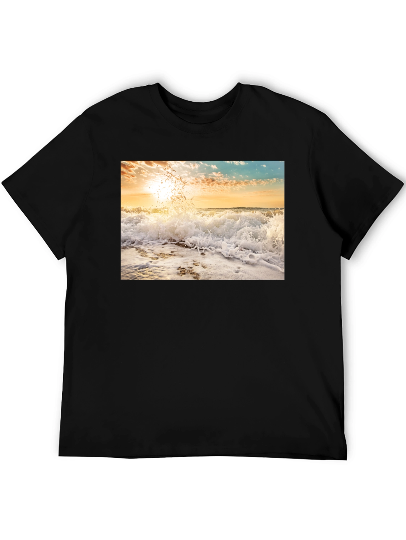 Ocean Wave Black T-Shirt