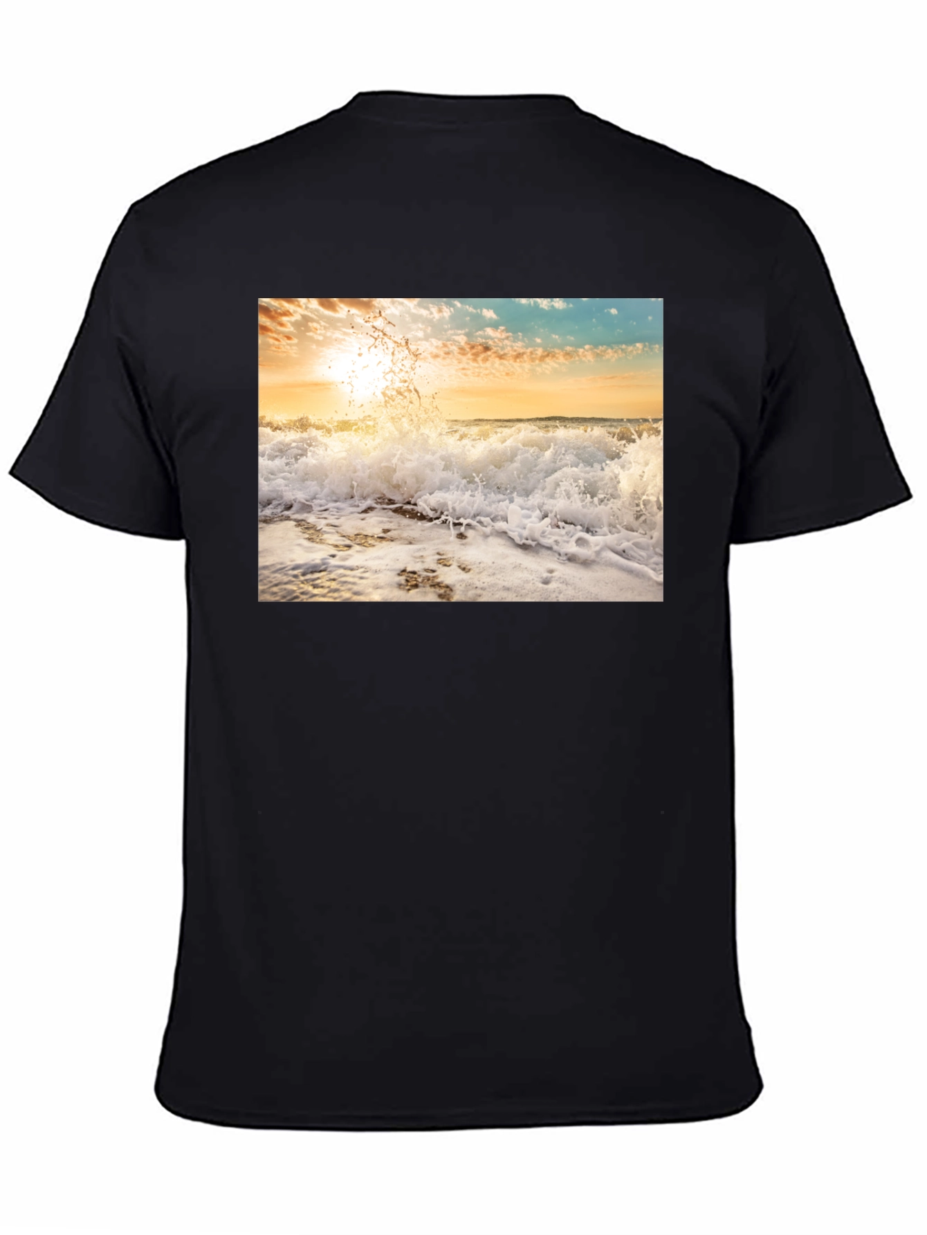 Ocean Wave Black T-Shirt