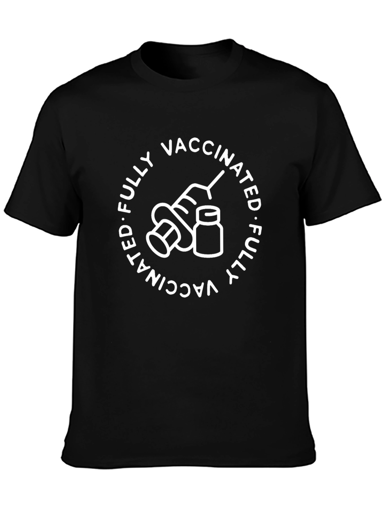 Fully Vaccinated Graphic Tee - Black