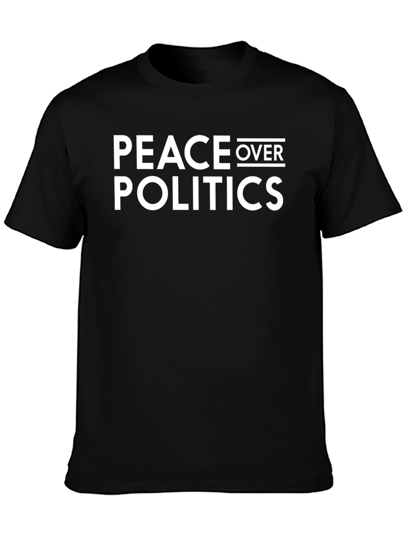 Peace Over Politics Graphic Tee - Black