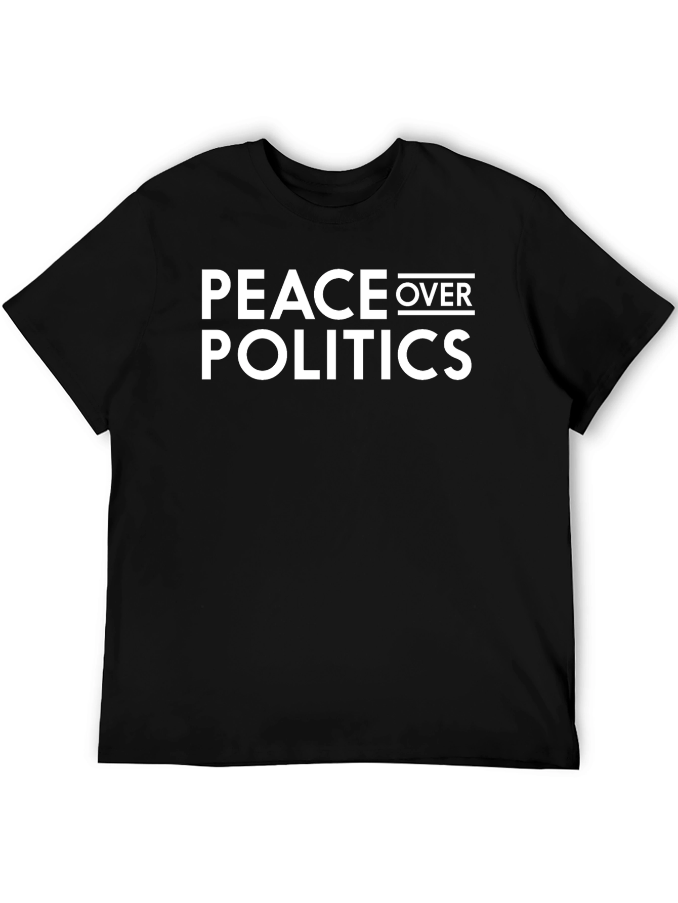 Peace Over Politics Graphic Tee - Black