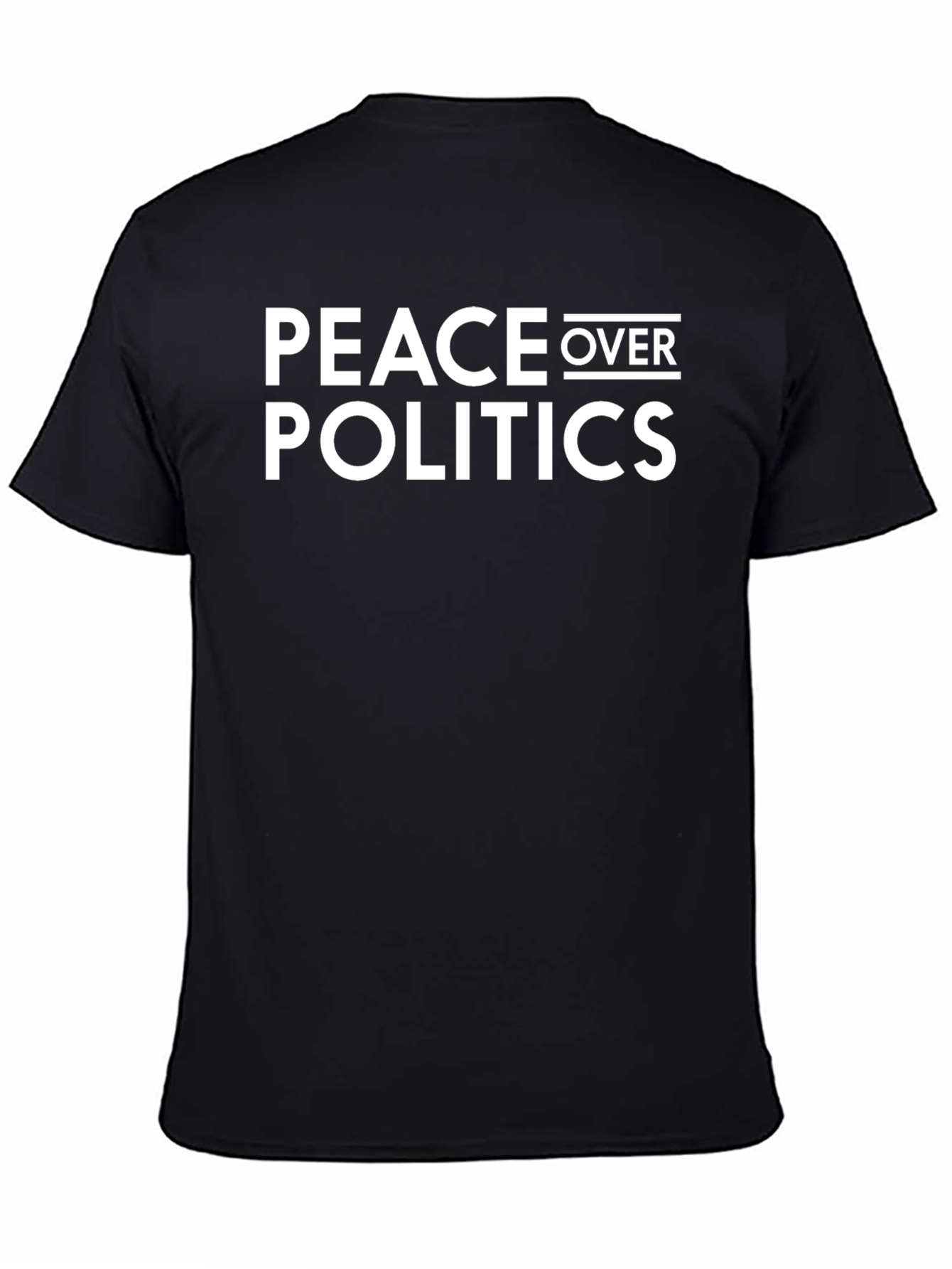 Peace Over Politics Graphic Tee - Black