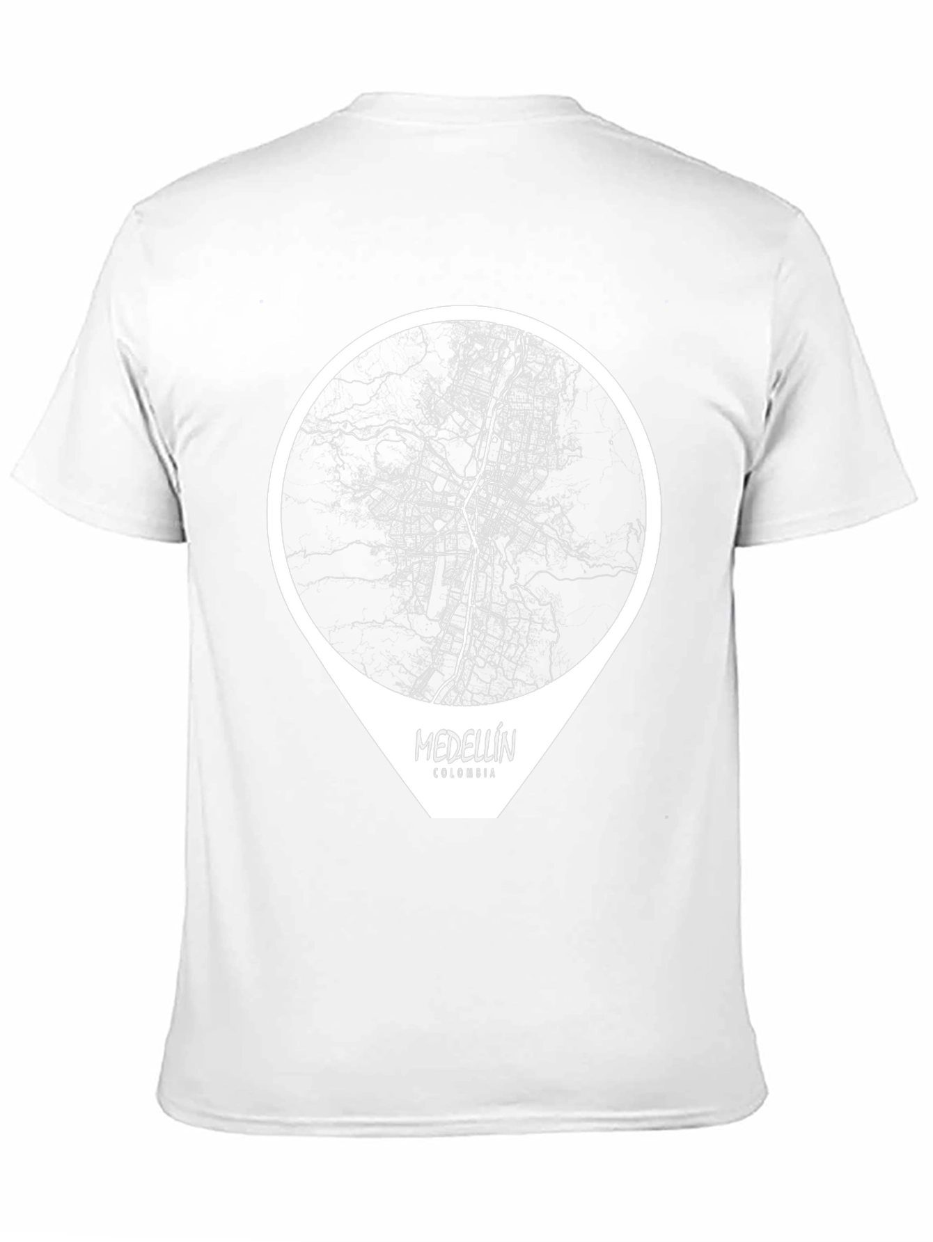 Medellin Colombia Map Graphic Tee - Black