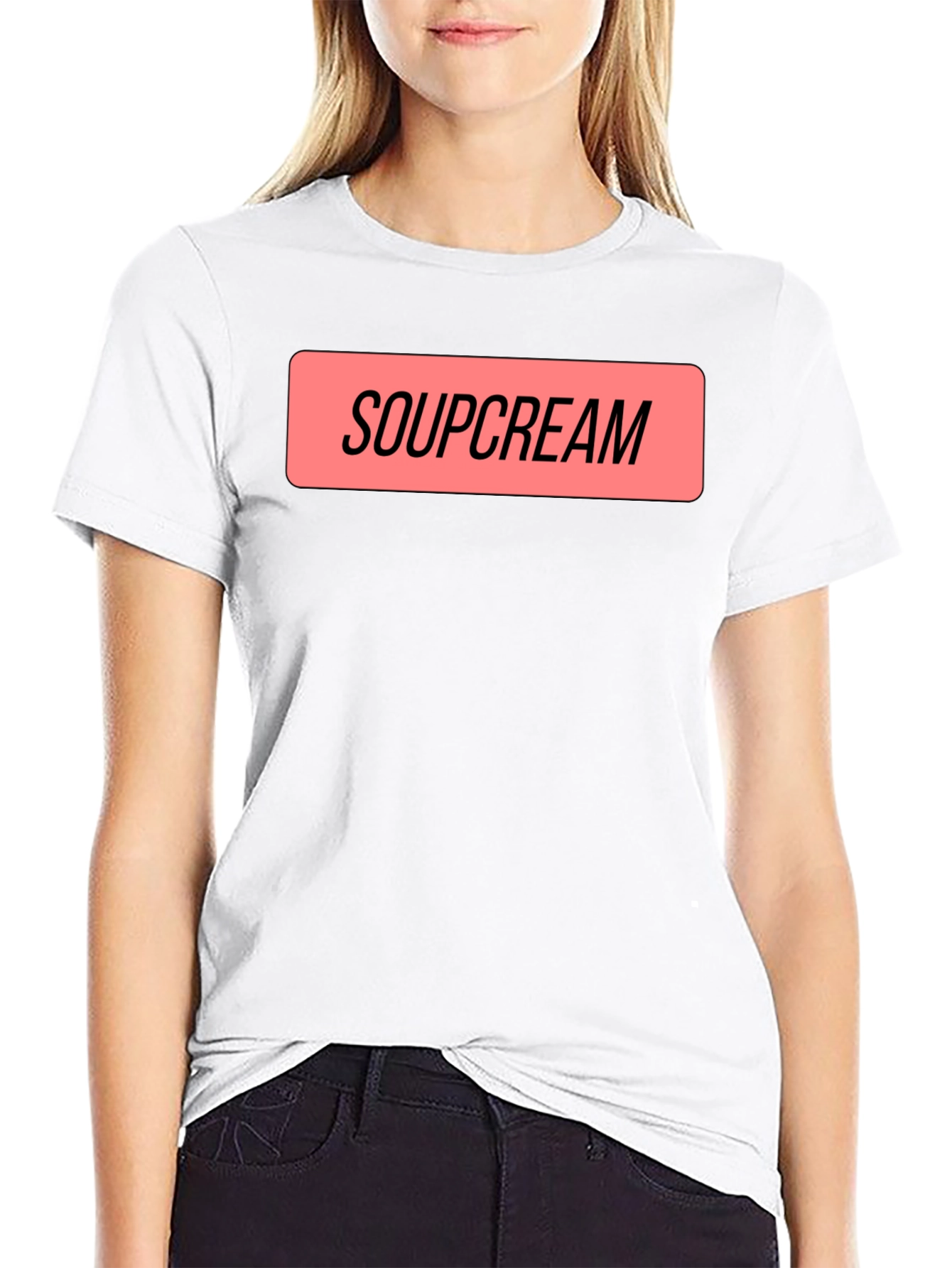 Soupcream Graphic Tee - Black Cotton Blend