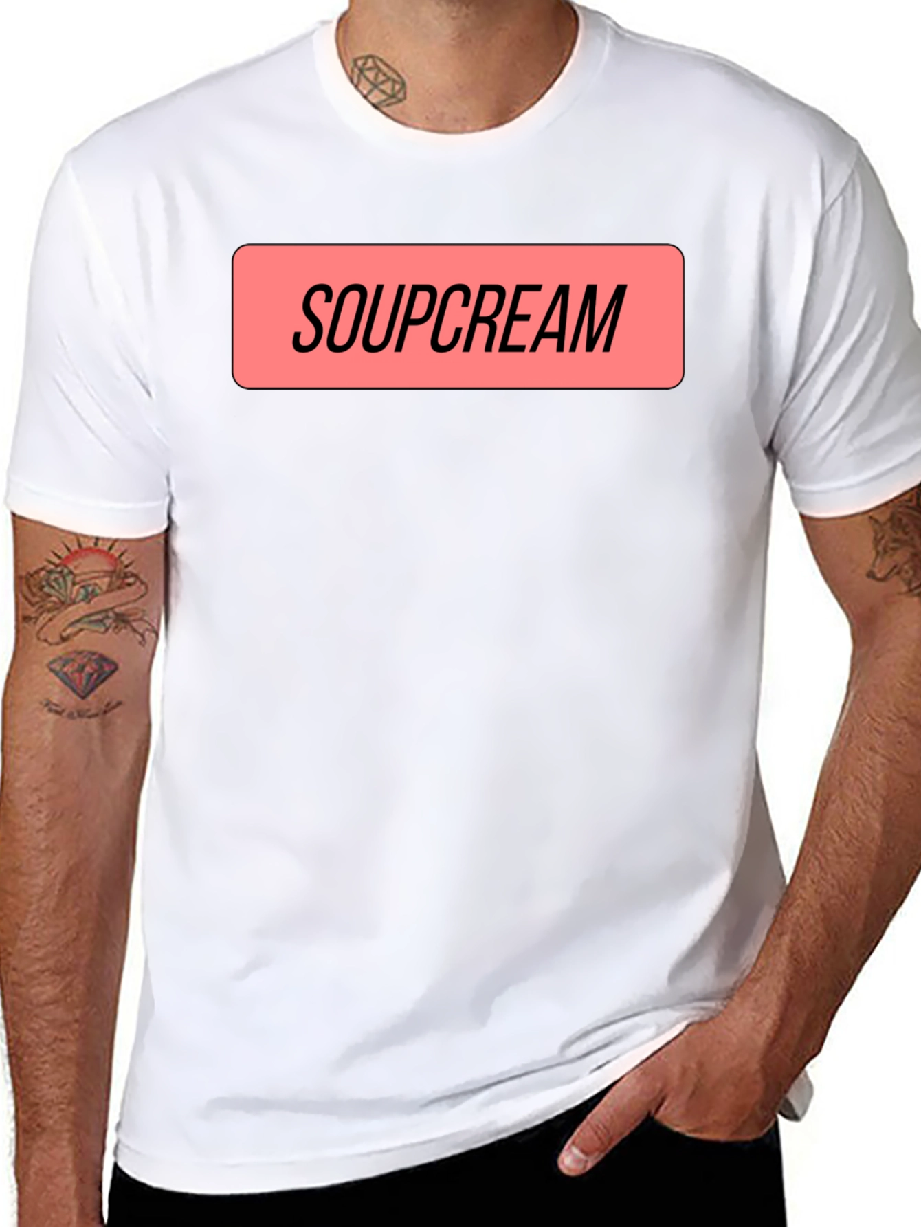 Soupcream Graphic Tee - Black Cotton Blend