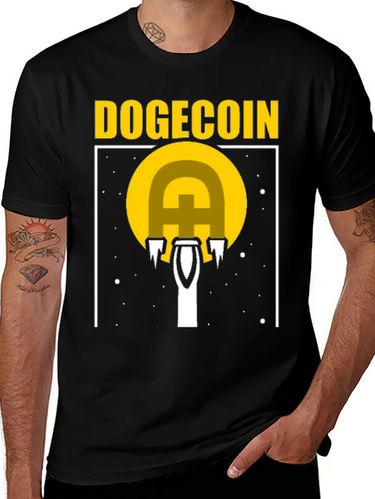 Dogecoin Rocket Launch T-Shirt - Crypto Fan Apparel