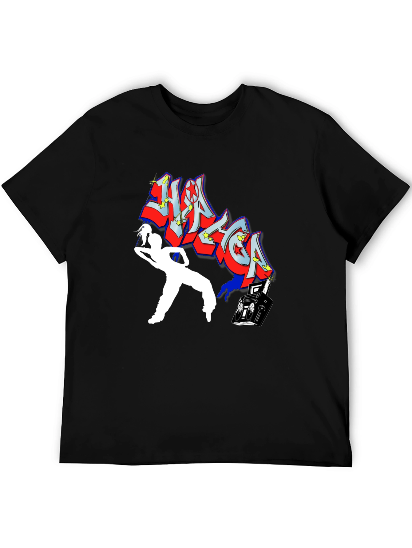Retro Graphic Tee - DJ & Dancer Black T-Shirt