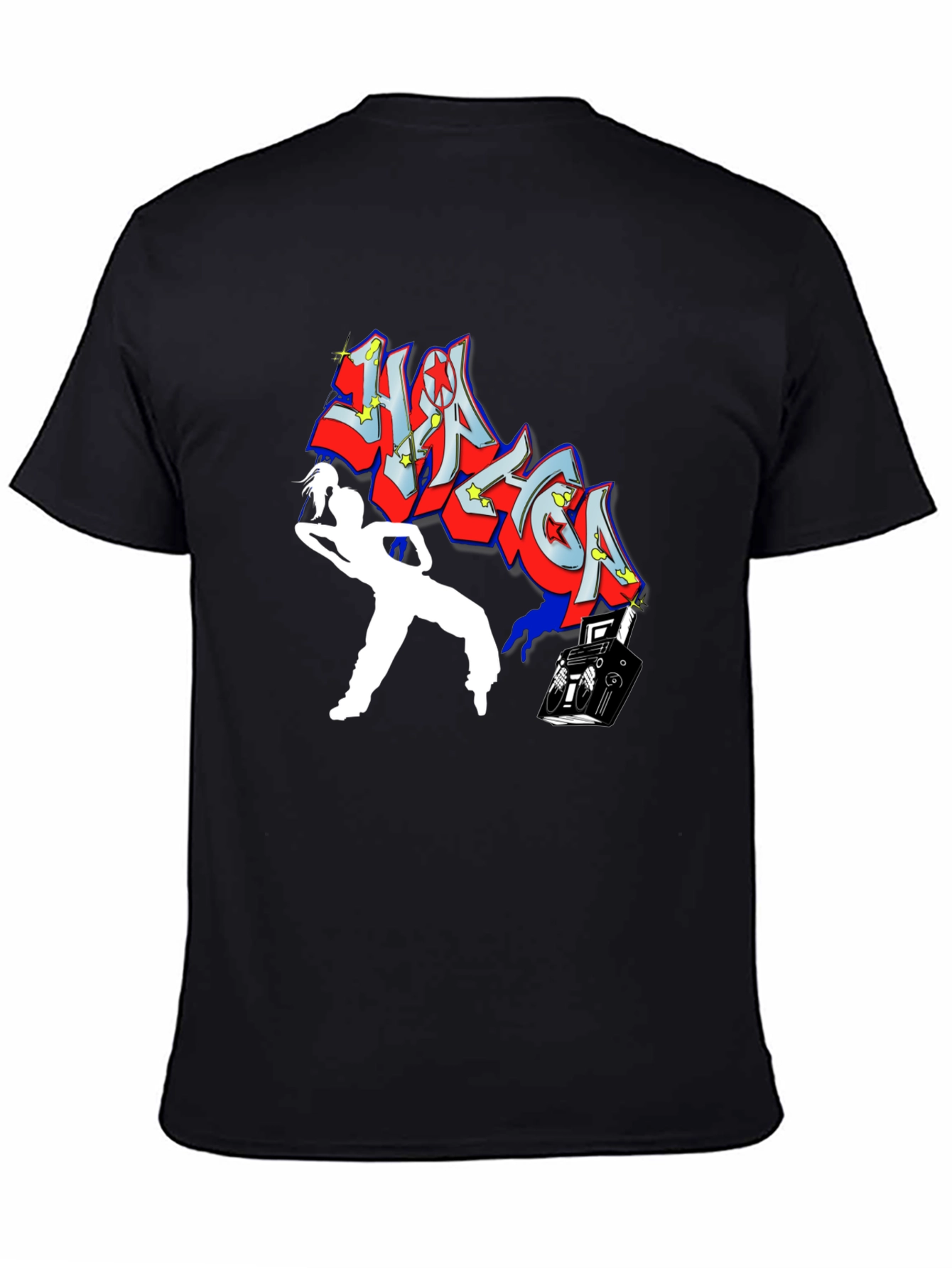 Retro Graphic Tee - DJ & Dancer Black T-Shirt
