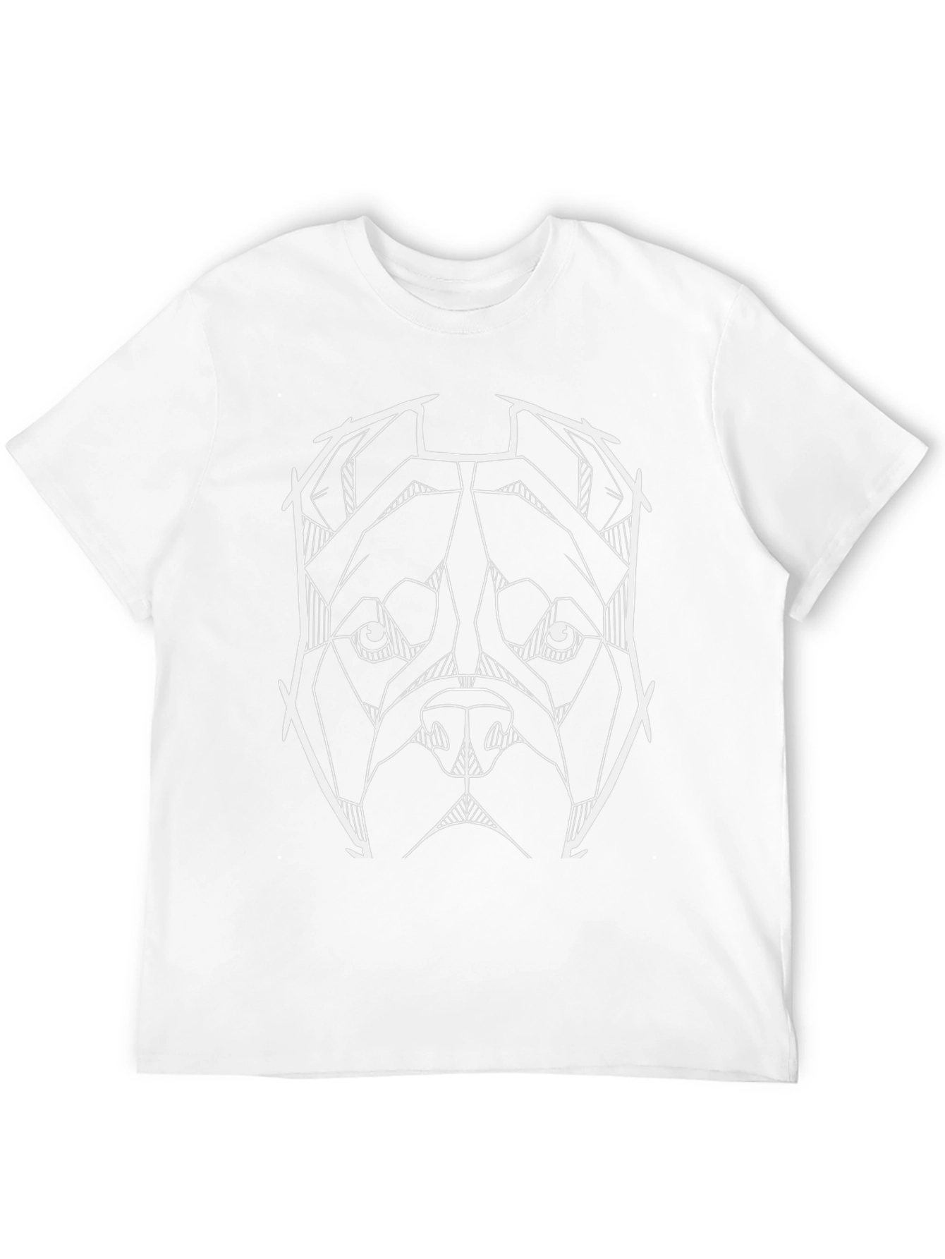 Geometric Pitbull Black T-Shirt - Cool Dog Graphic Tee
