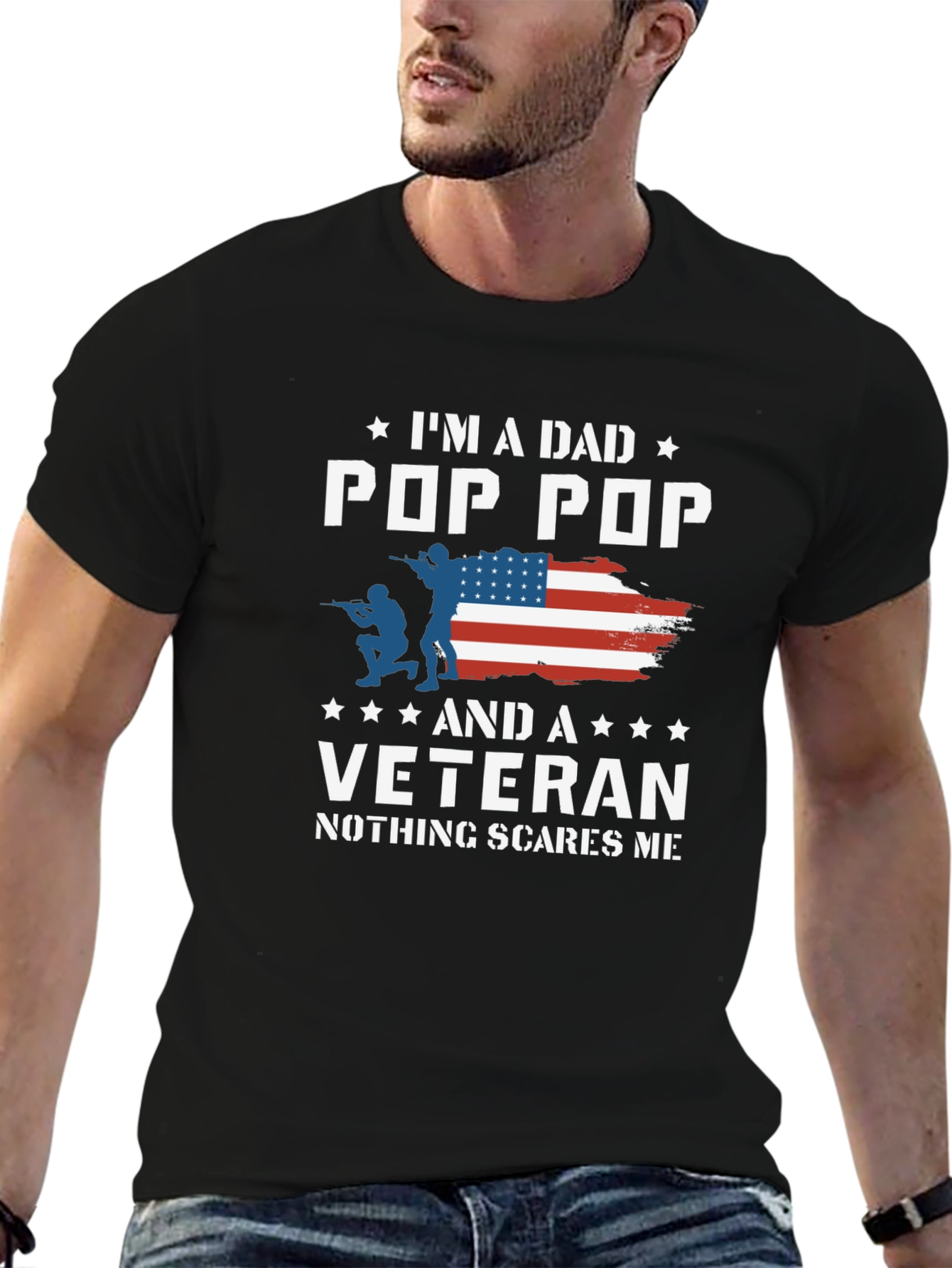 Dad Pop Pop Veteran T-Shirt