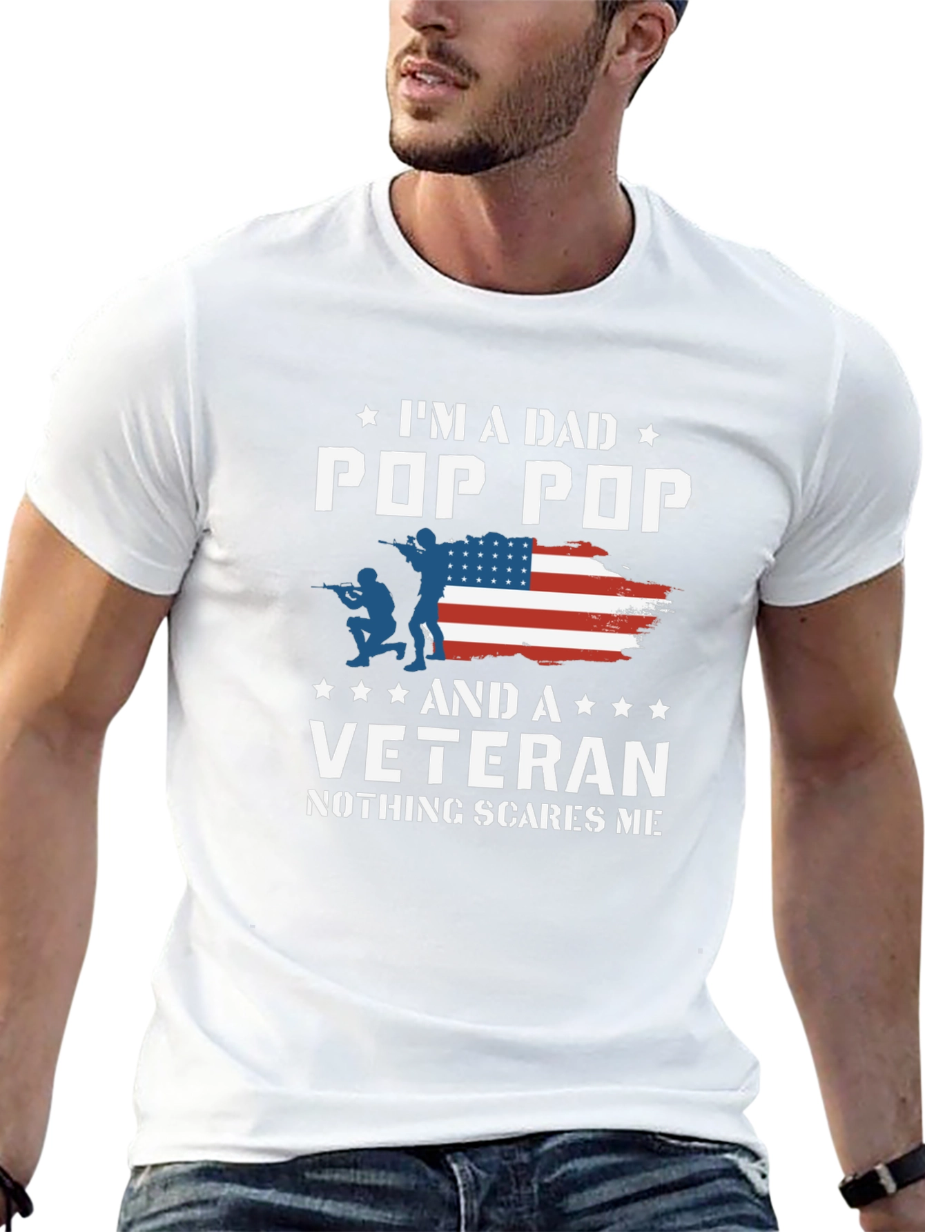 Dad Pop Pop Veteran T-Shirt