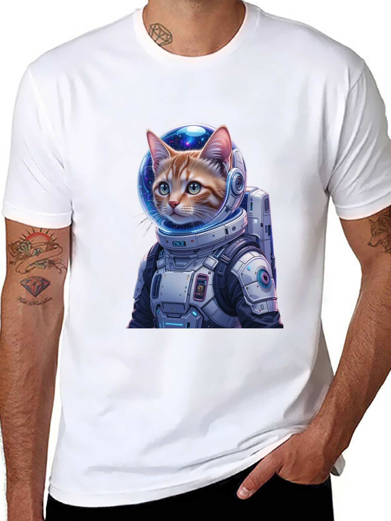 Astronaut Cat T-Shirt - Space Kitty Tee
