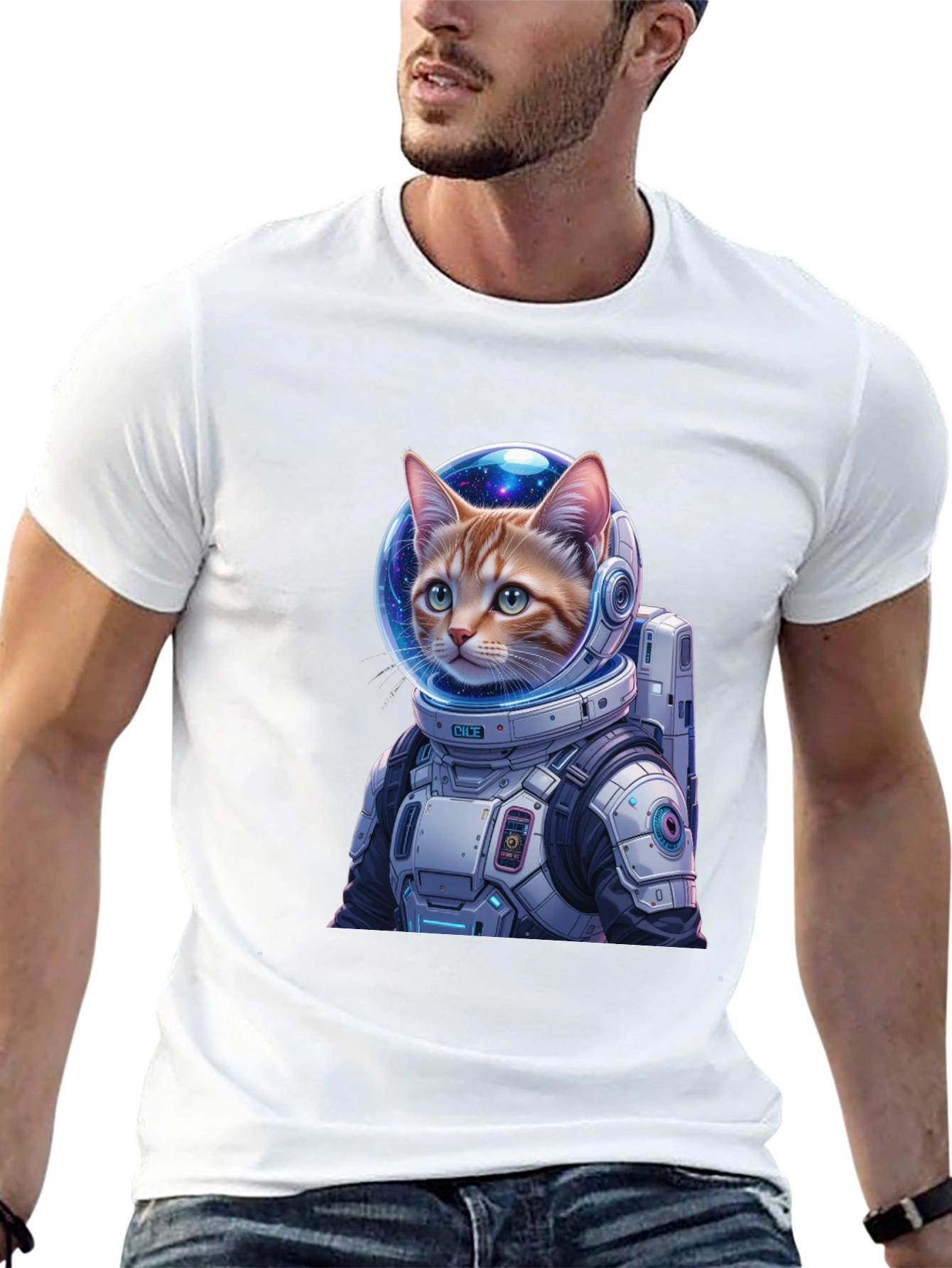 Astronaut Cat T-Shirt - Space Kitty Tee