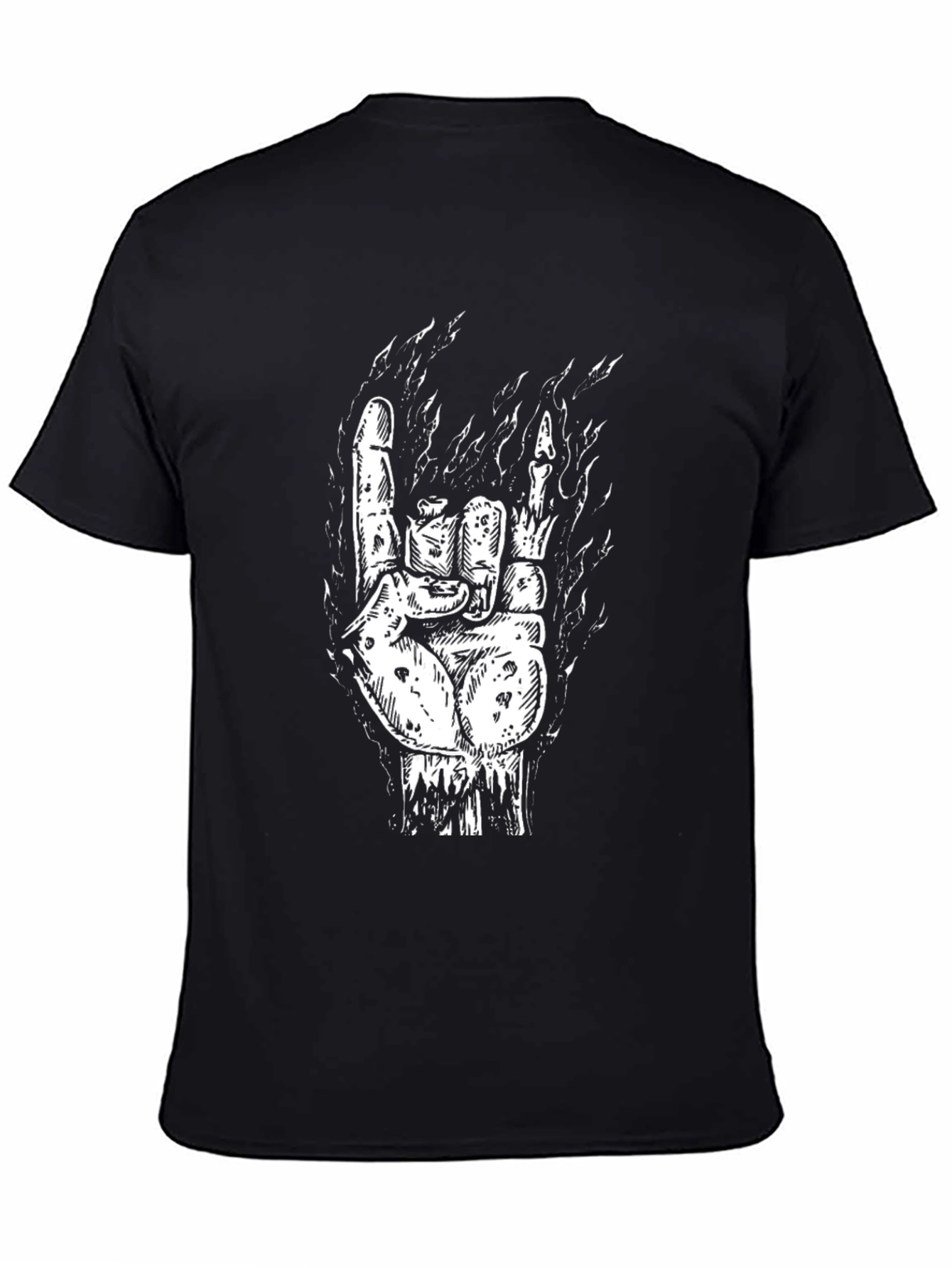 Black Graphic Tee - Rock On Hand