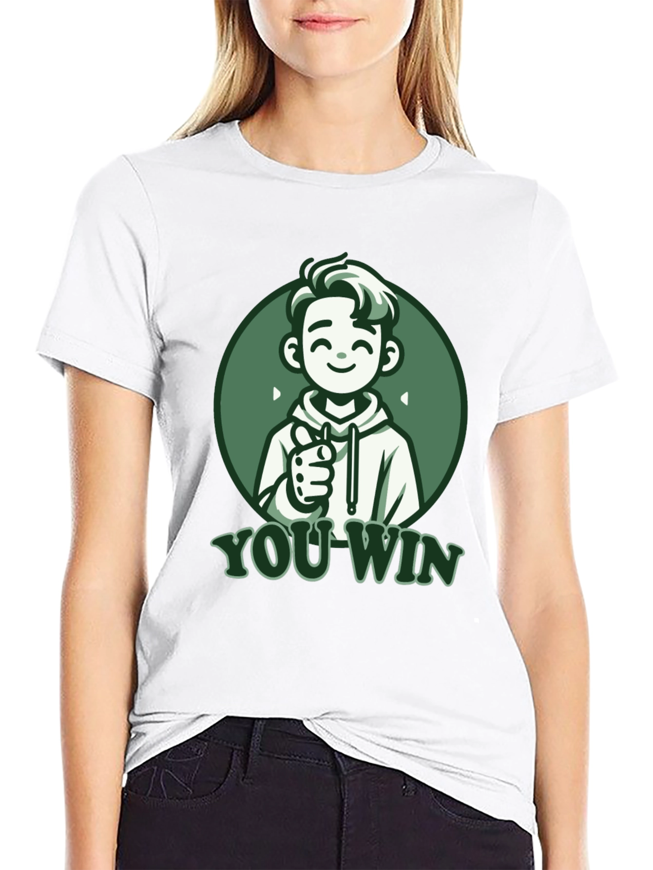 You Win Graphic Tee - Gamer Style Black T-Shirt