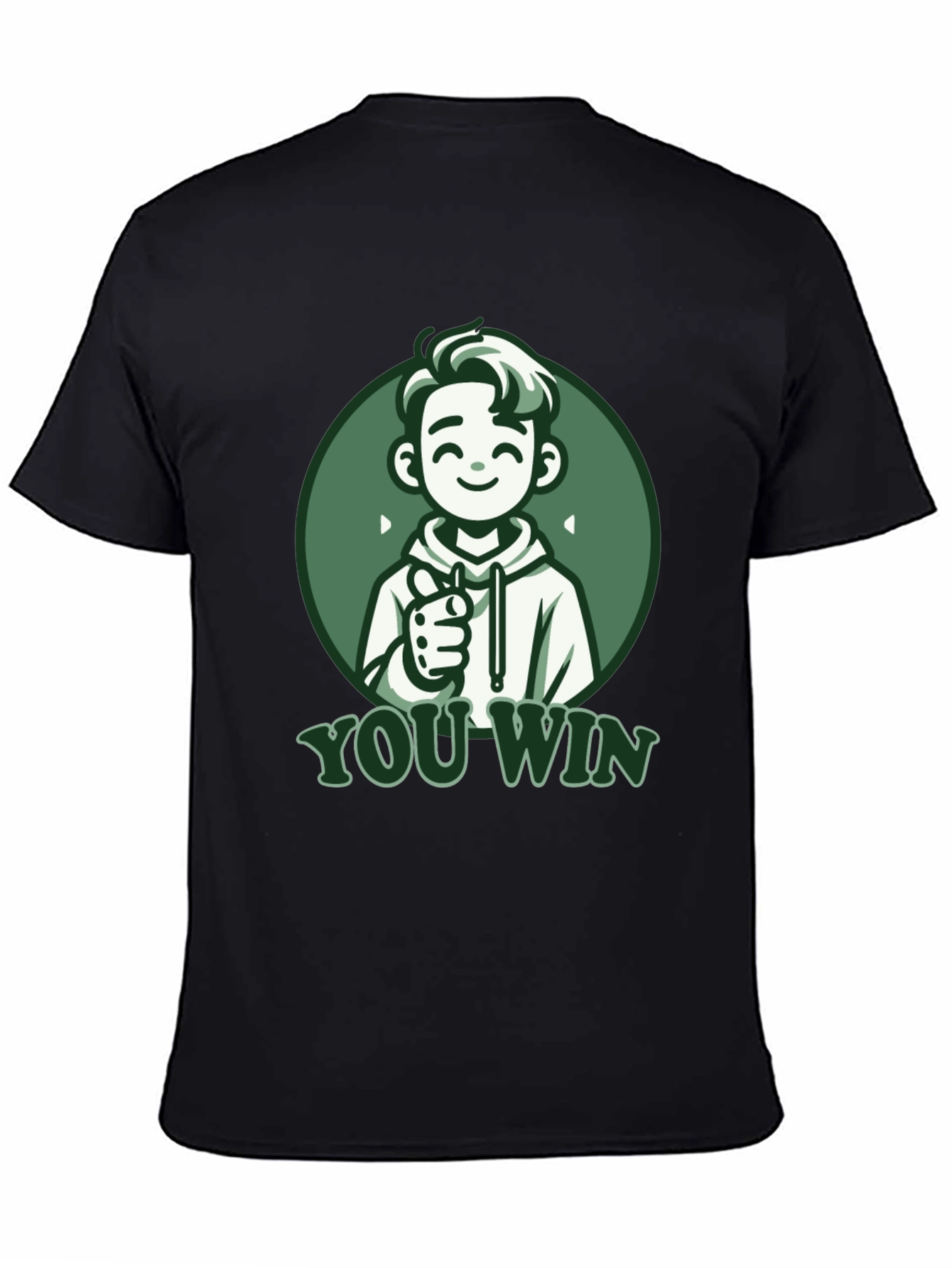 You Win Graphic Tee - Gamer Style Black T-Shirt