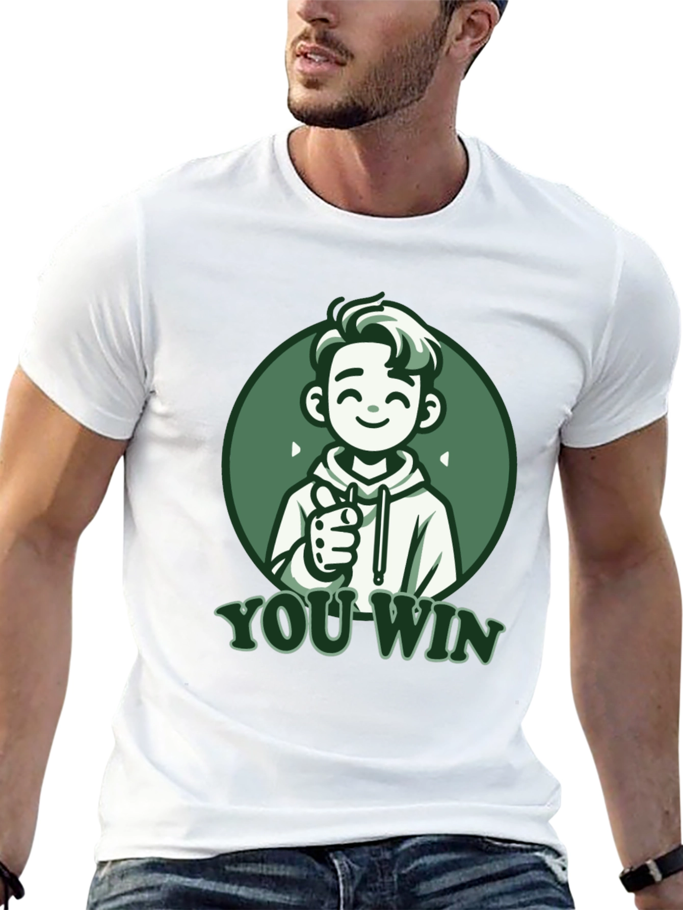 You Win Graphic Tee - Gamer Style Black T-Shirt