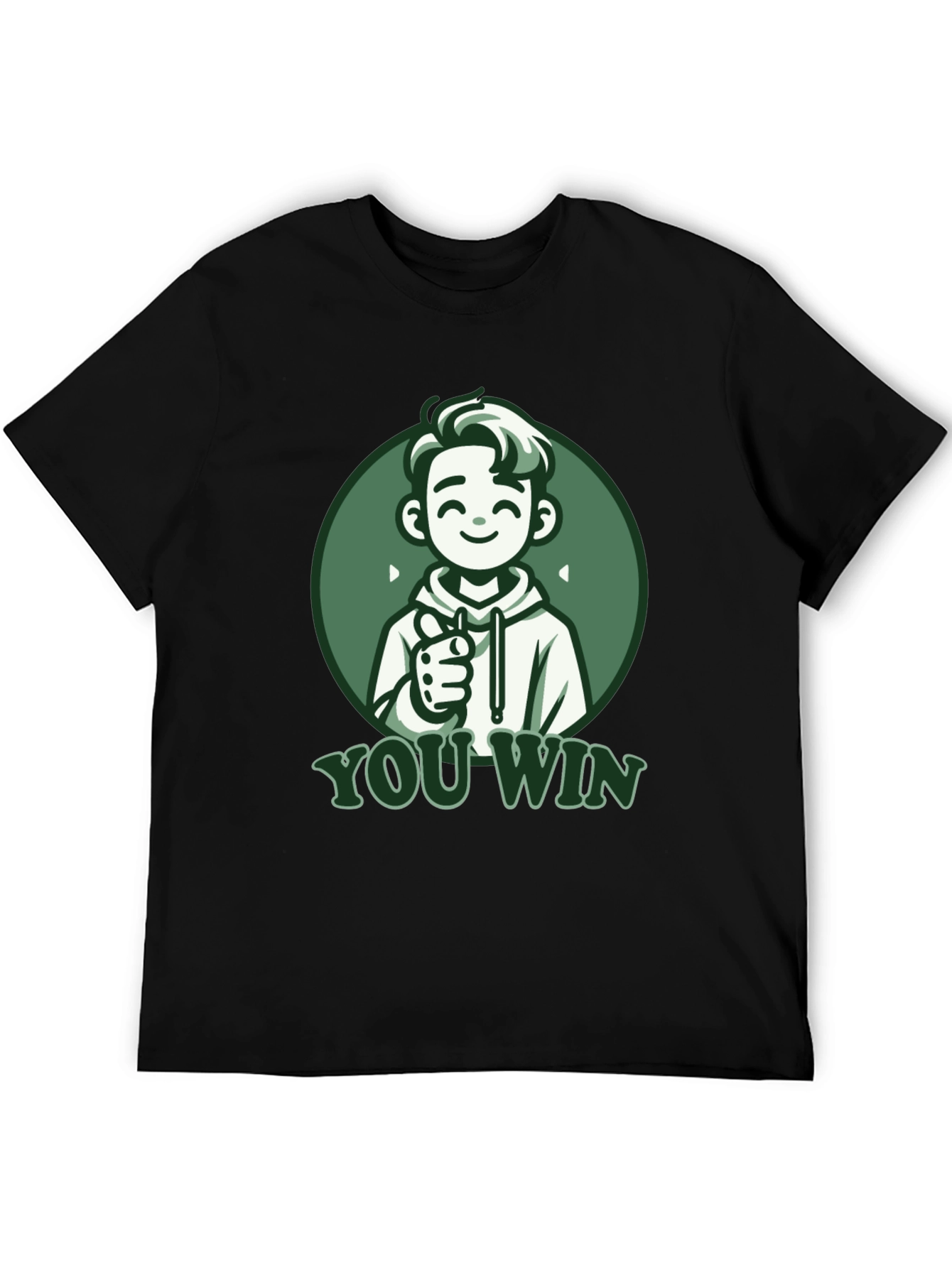 You Win Graphic Tee - Gamer Style Black T-Shirt