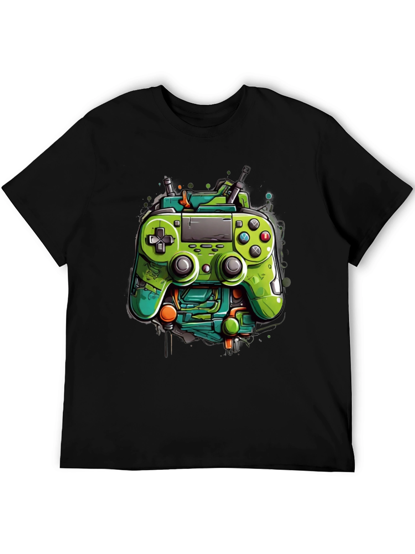 Gamer Tee: Neon Controller Design