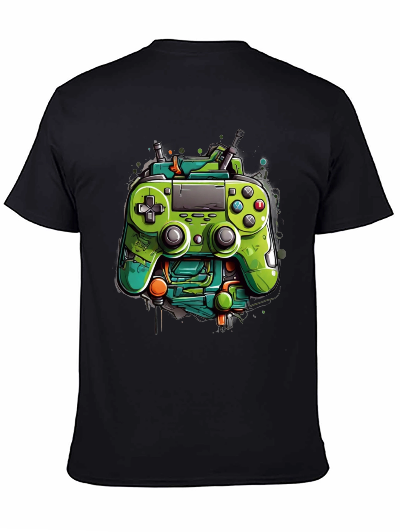 Gamer Tee: Neon Controller Design