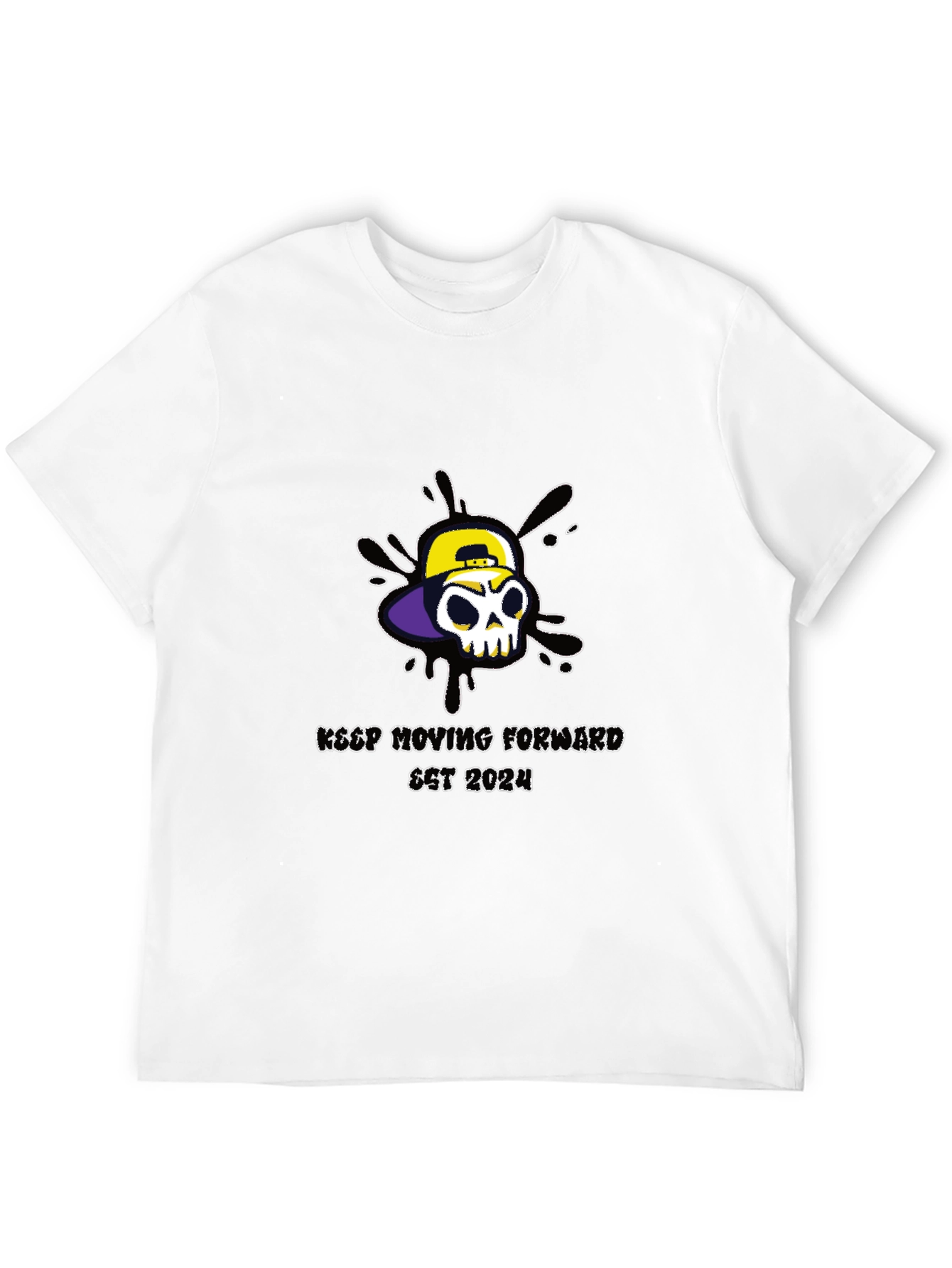 Skull Graphic T-Shirt - Keep Moving Forward