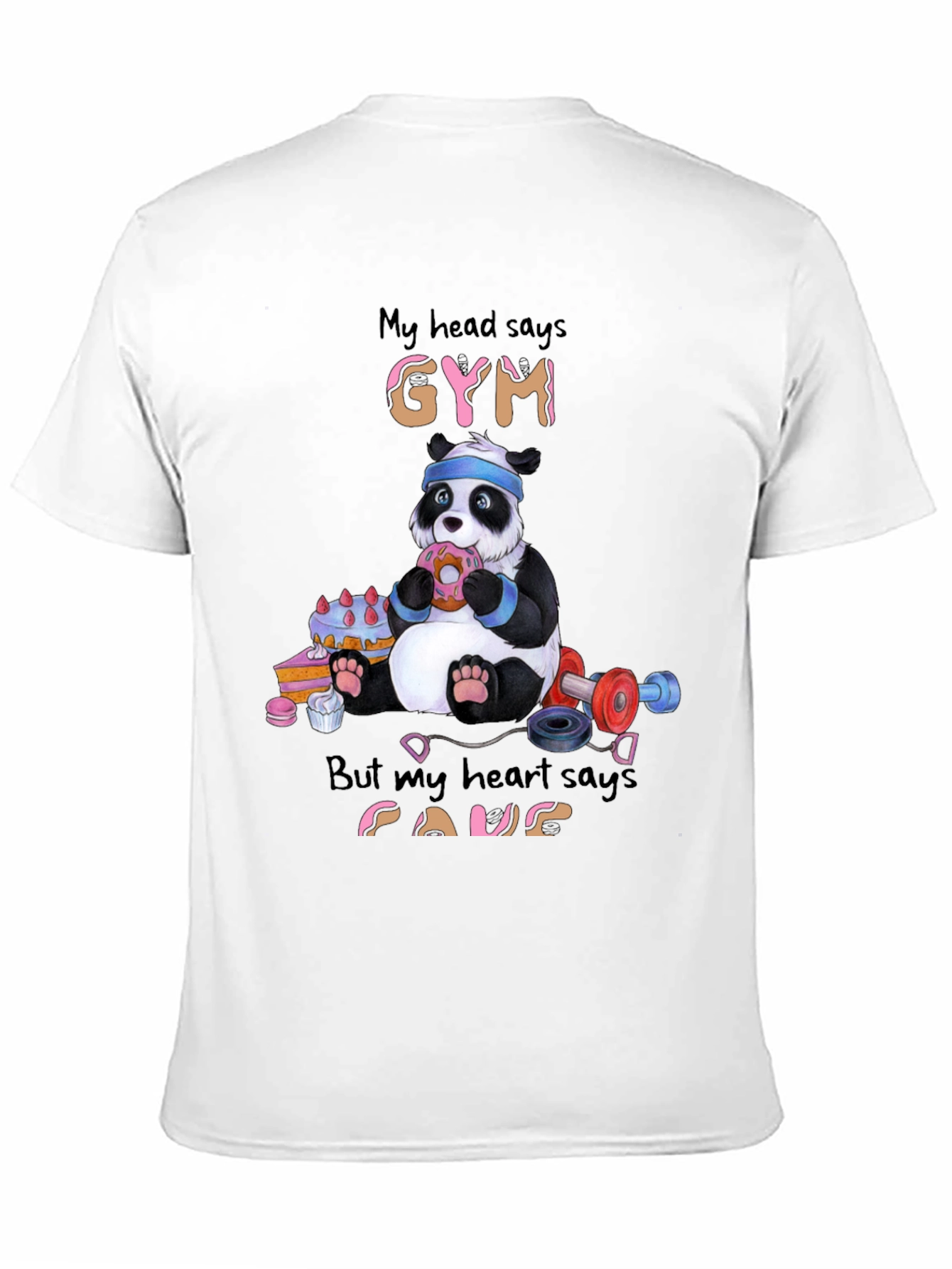 Funny Panda Gym vs. Food T-Shirt