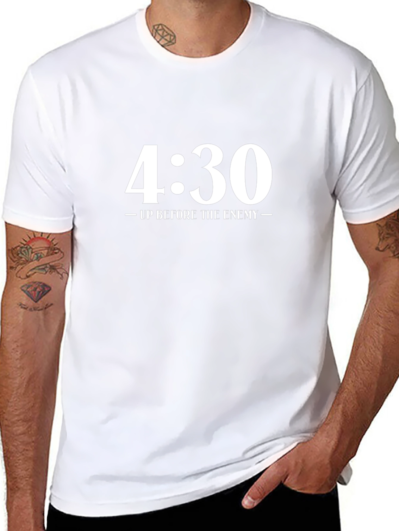 4:30 Up Before the Enemy Black T-Shirt