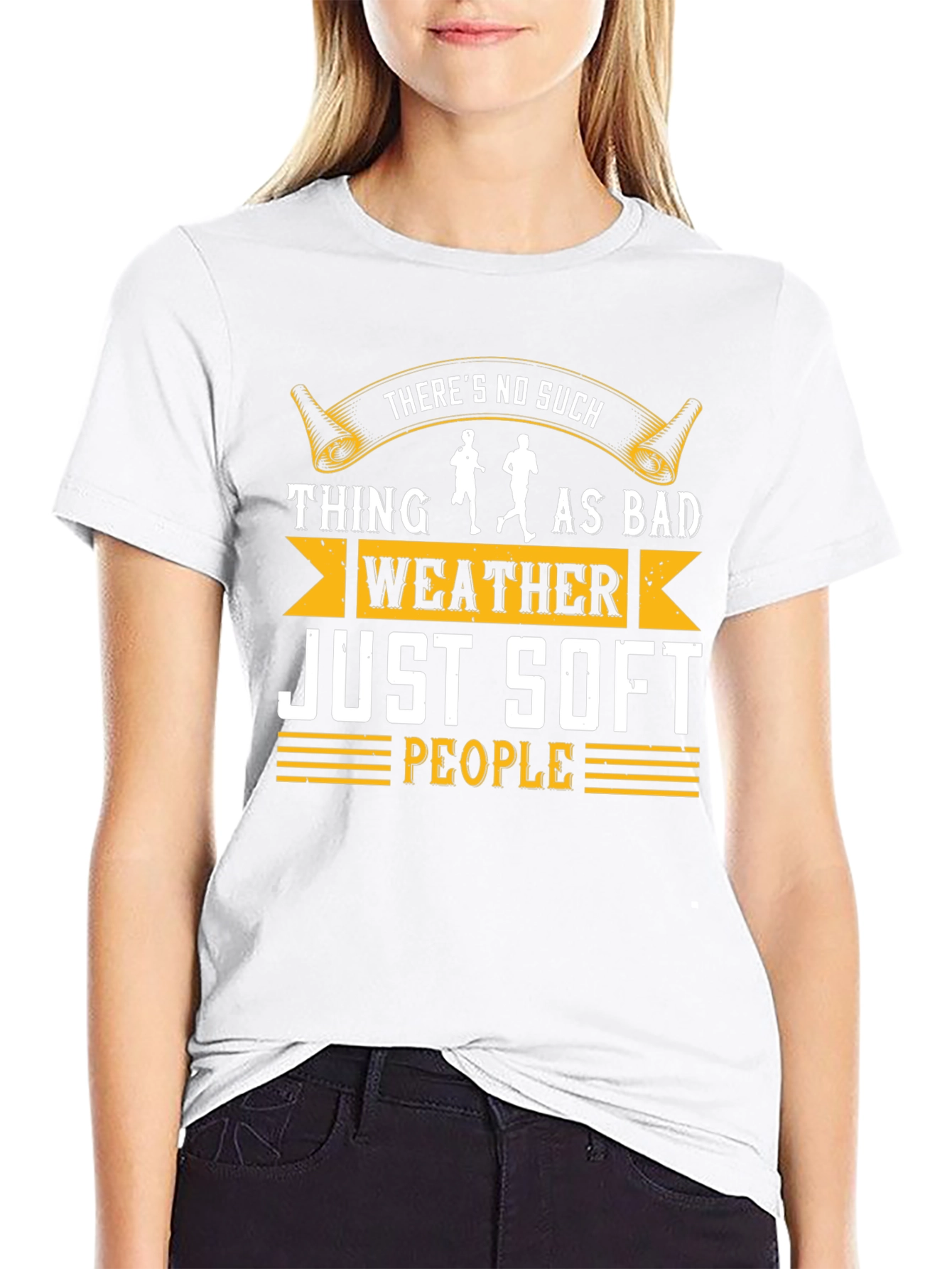 Bad Weather Soft People Running Graphic Tee