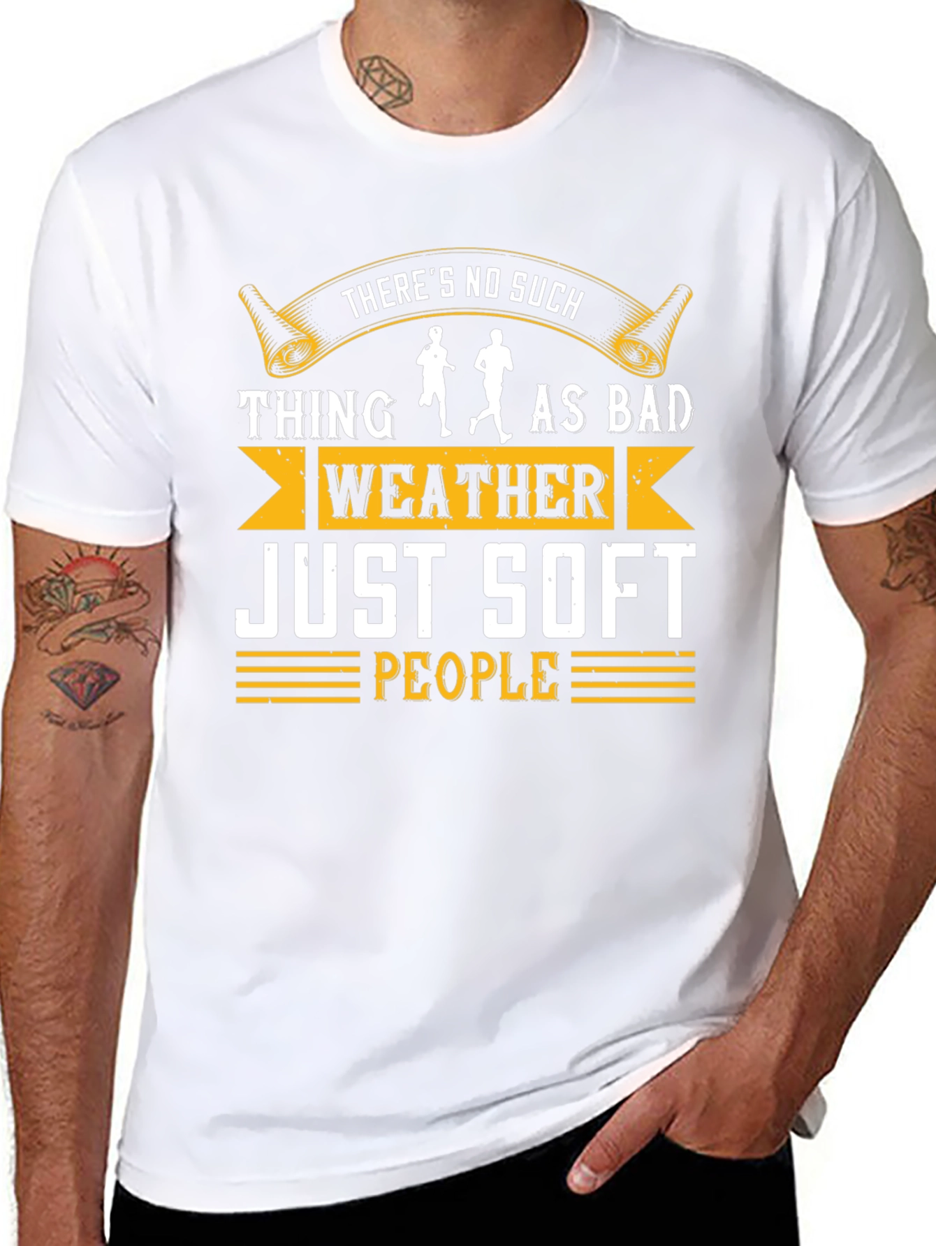 Bad Weather Soft People Running Graphic Tee