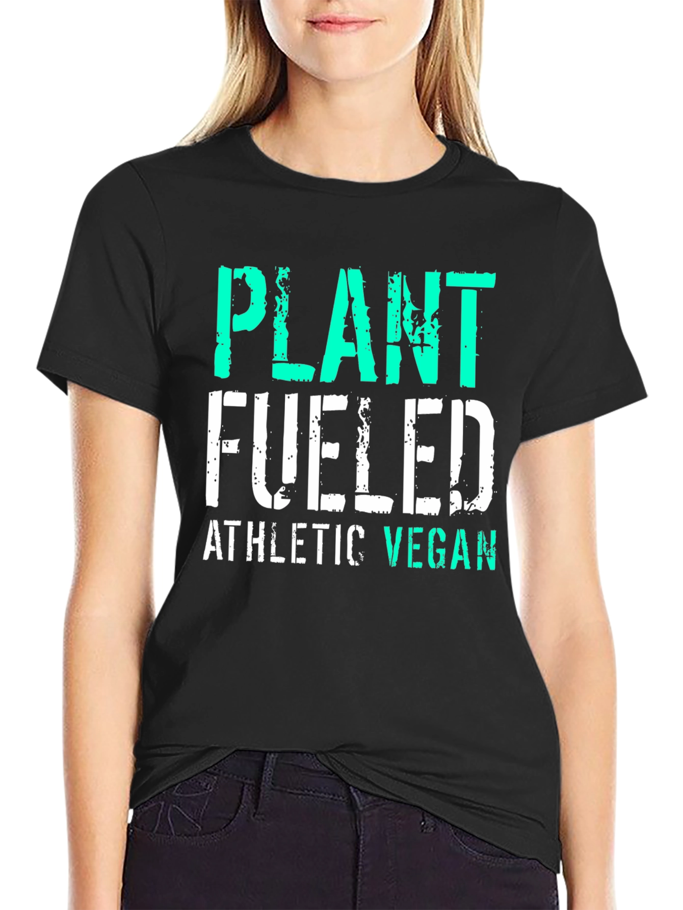 Plant Fueled Athletic Vegan T-Shirt - Black