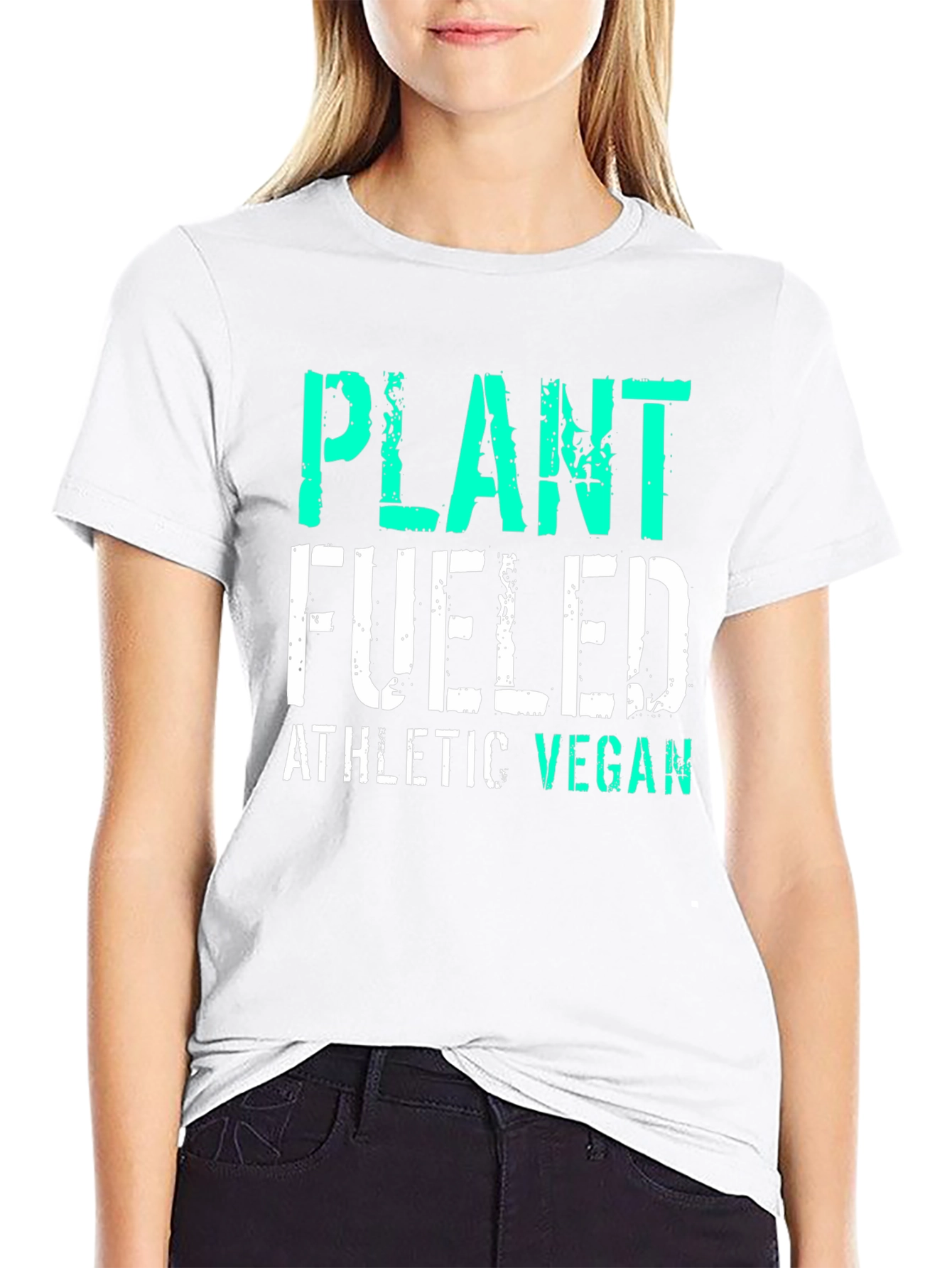 Plant Fueled Athletic Vegan T-Shirt - Black