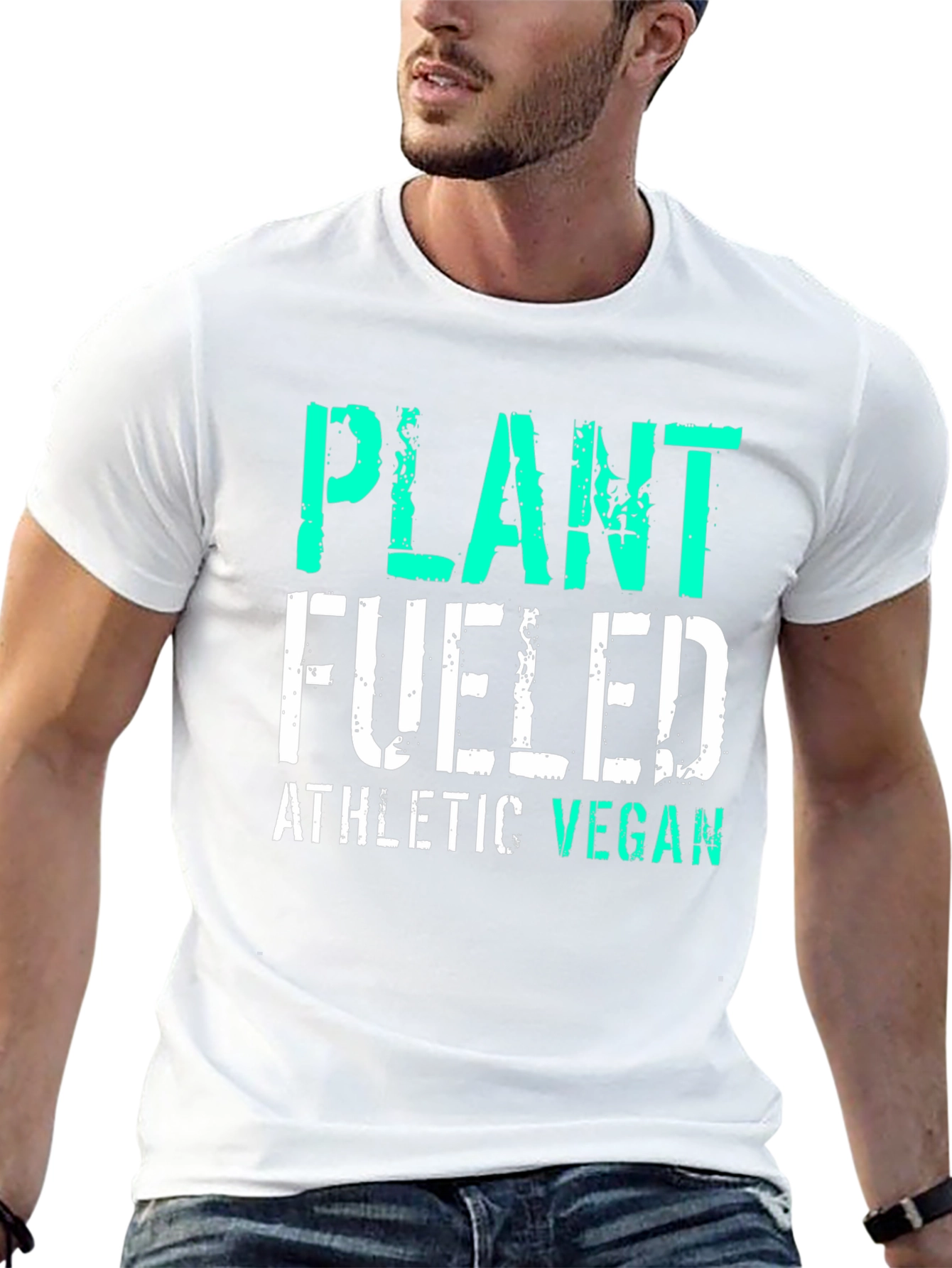 Plant Fueled Athletic Vegan T-Shirt - Black