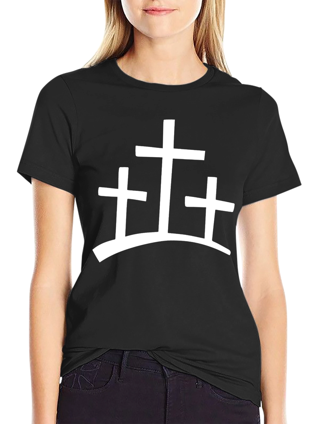 Faith Inspired Three Crosses Graphic Tee