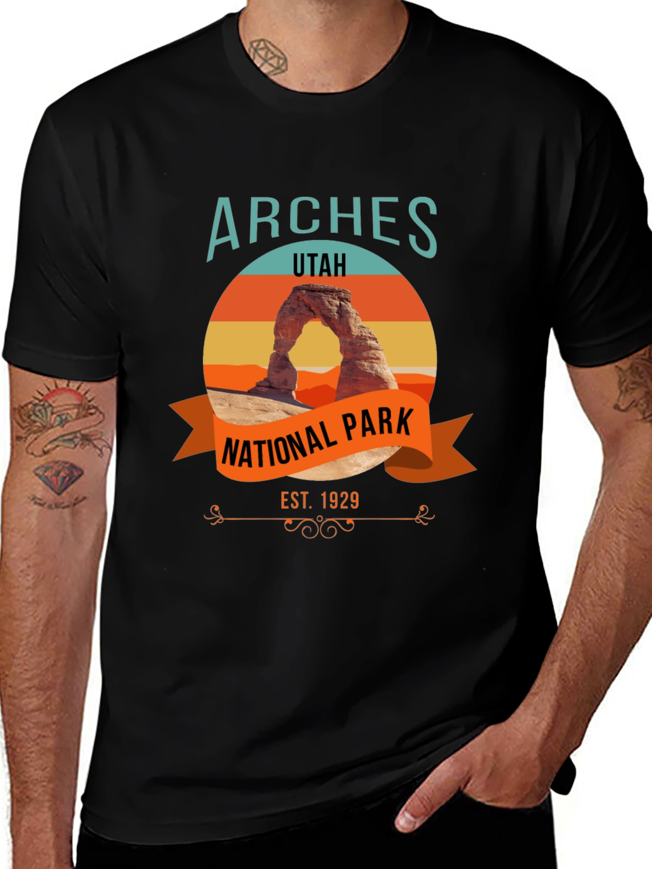 Arches National Park Black T-Shirt