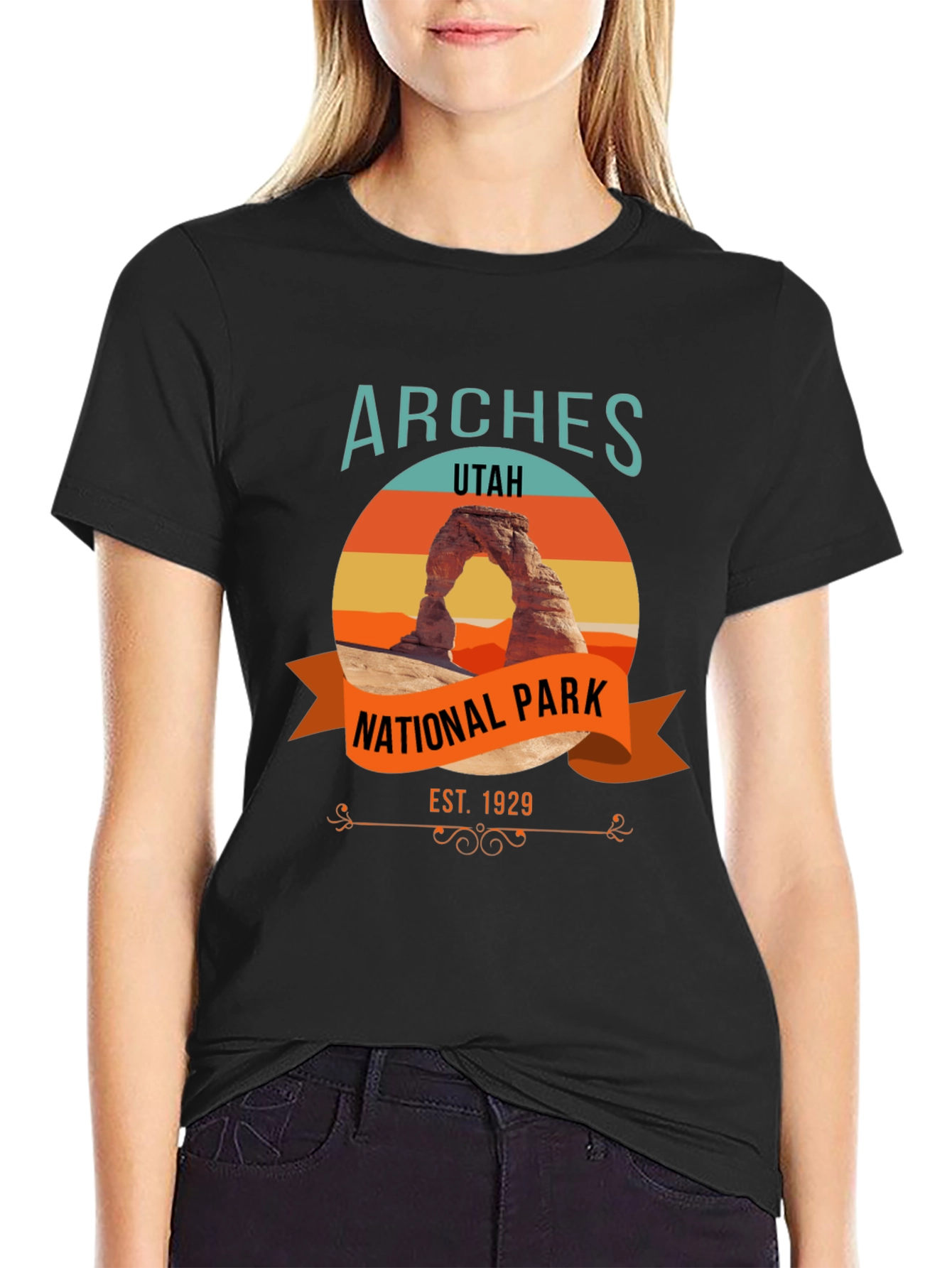 Arches National Park Black T-Shirt