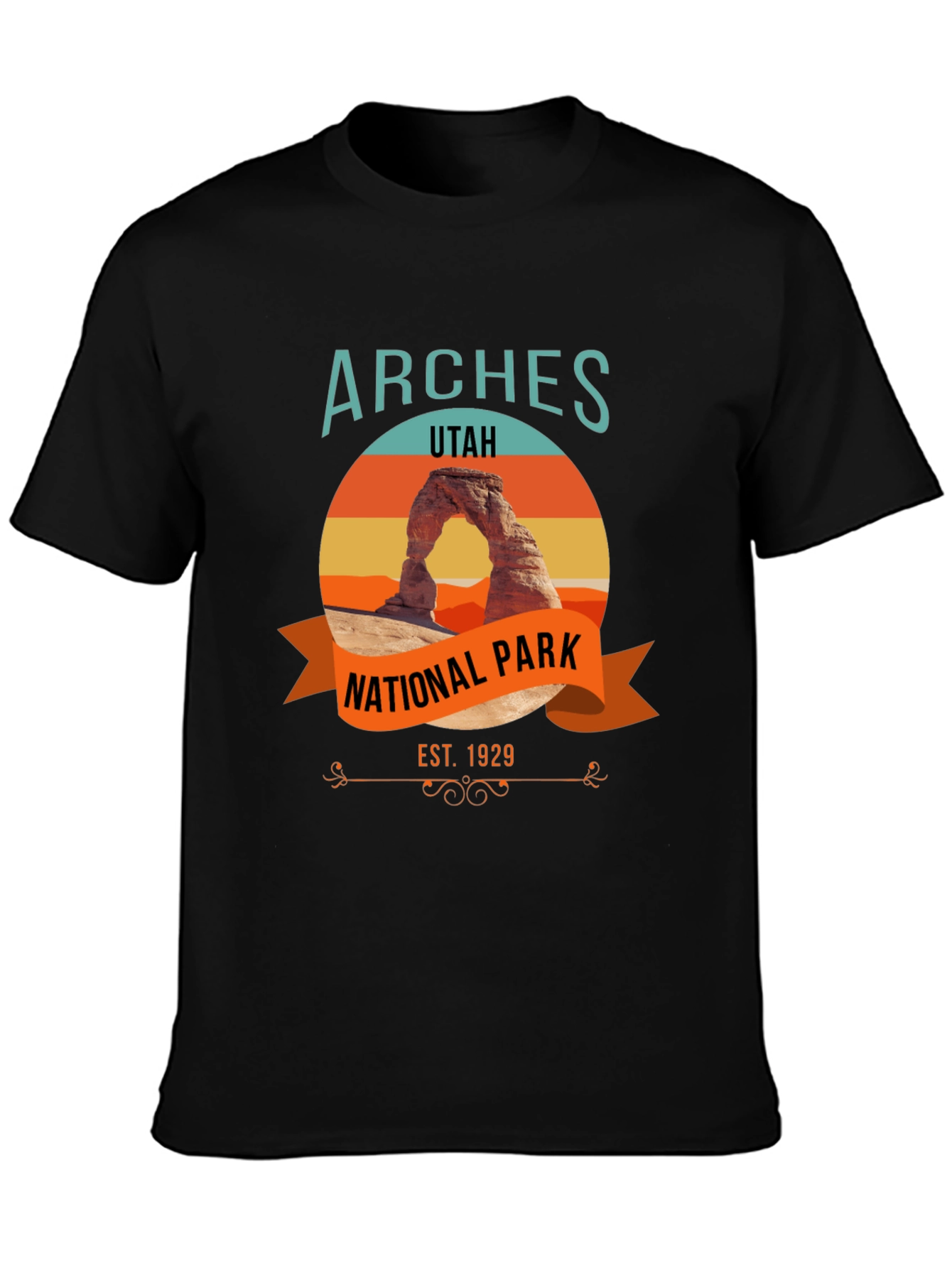 Arches National Park Black T-Shirt