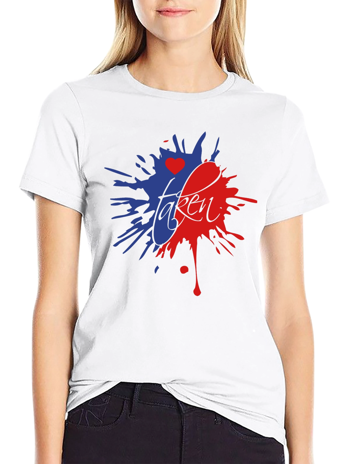 Taken Heart Splatter Graphic Tee - Black