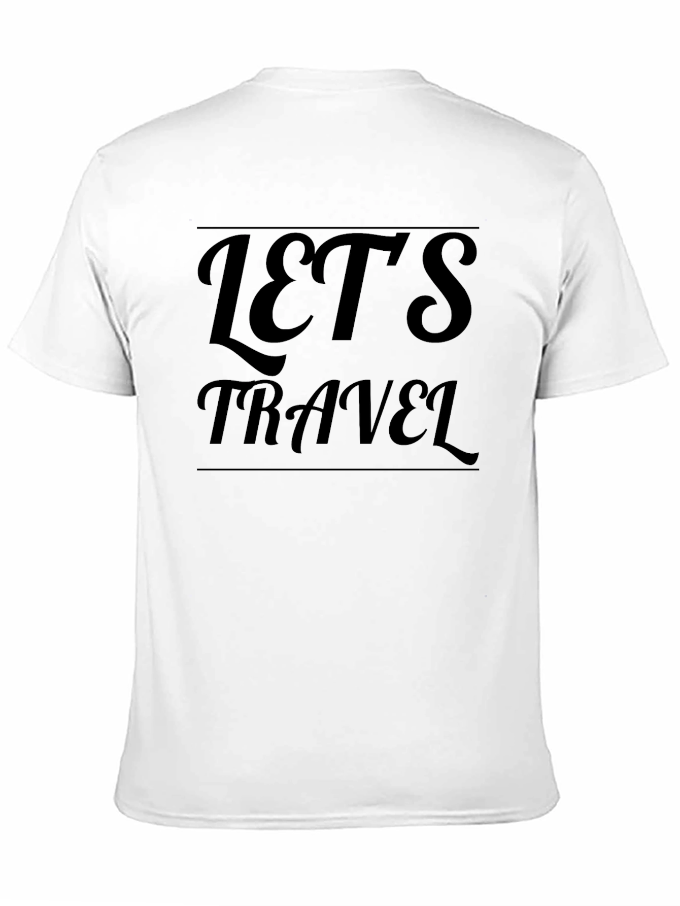Lets Travel Graphic Tee - Black Casual T-Shirt