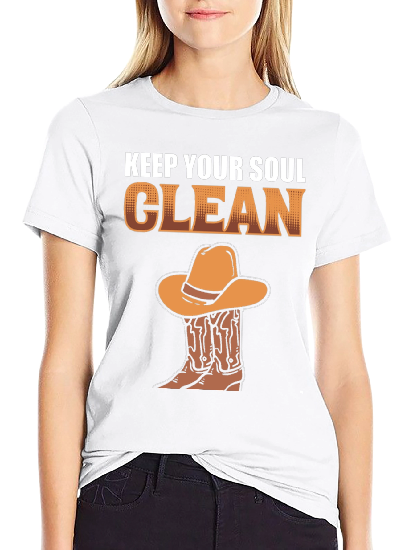 Keep Your Soul Clean Cowboy Graphic T-Shirt