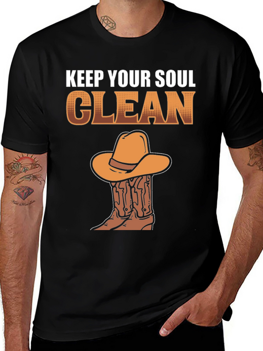 Keep Your Soul Clean Cowboy Graphic T-Shirt