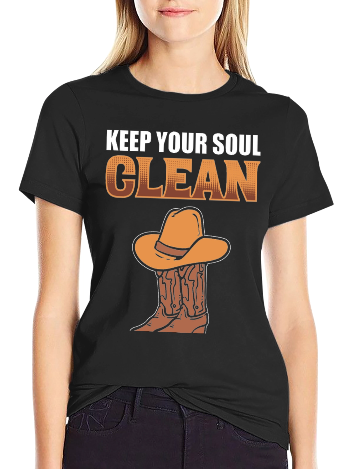 Keep Your Soul Clean Cowboy Graphic T-Shirt