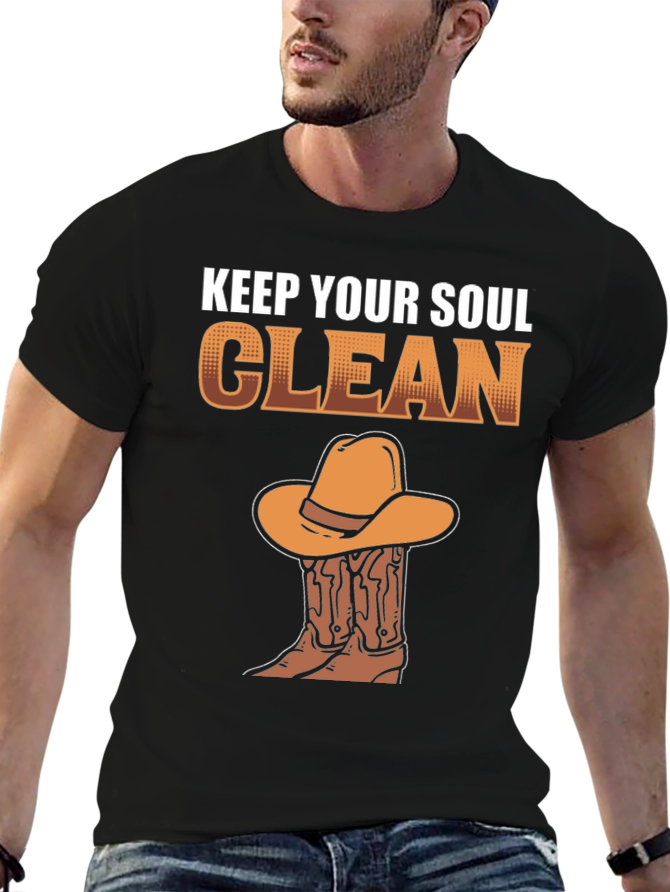Keep Your Soul Clean Cowboy Graphic T-Shirt
