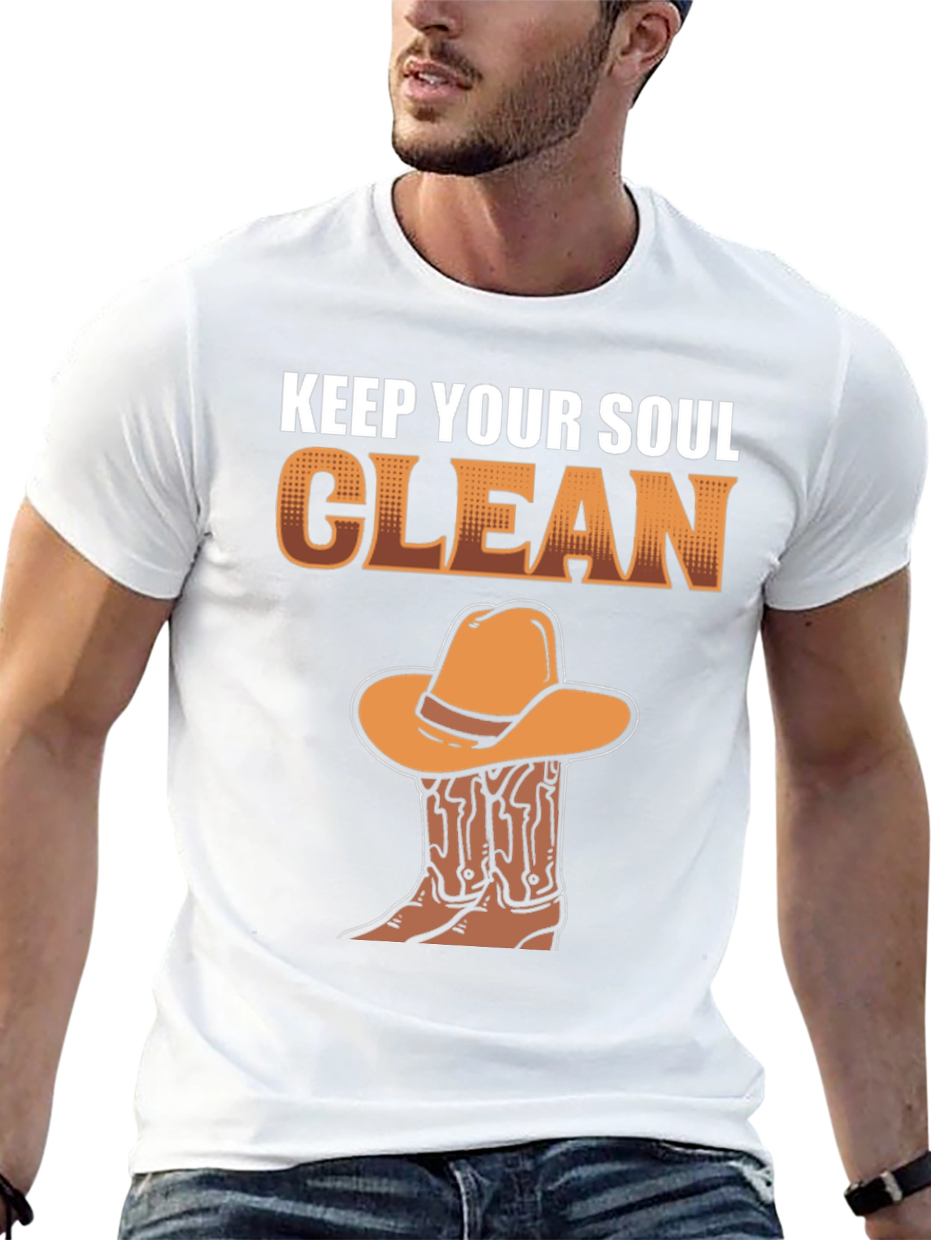Keep Your Soul Clean Cowboy Graphic T-Shirt