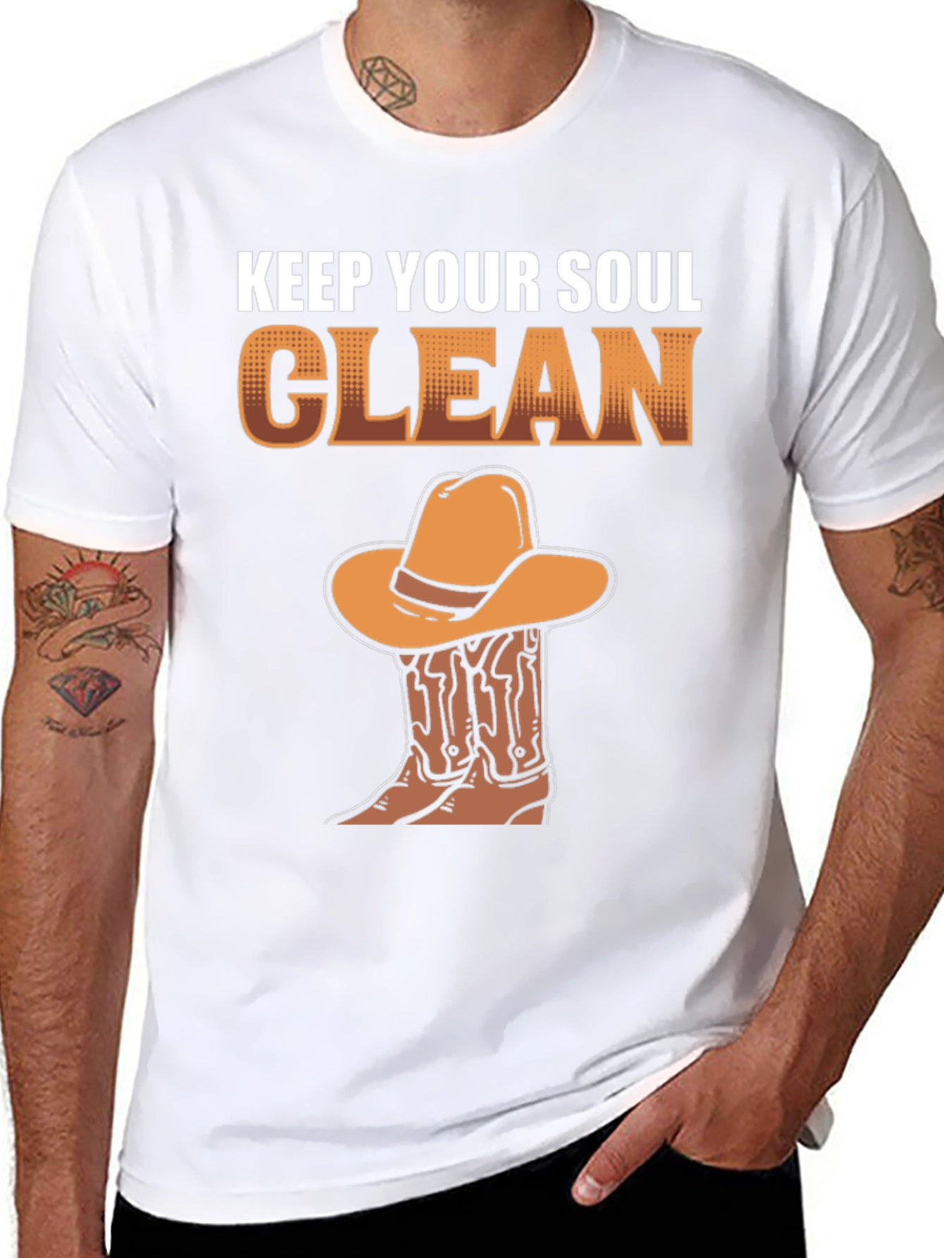 Keep Your Soul Clean Cowboy Graphic T-Shirt