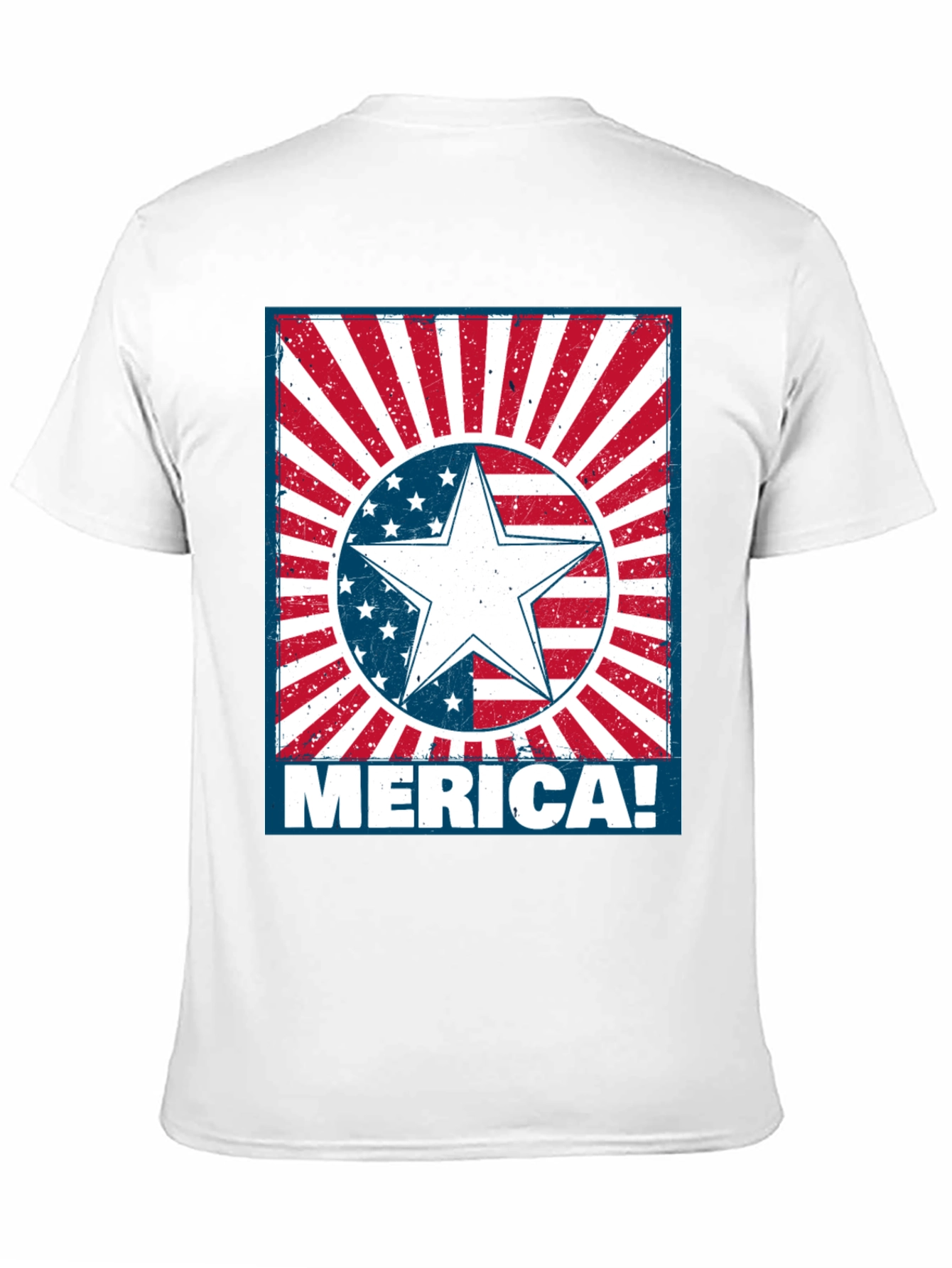 Patriotic Merica Star Graphic T-Shirt