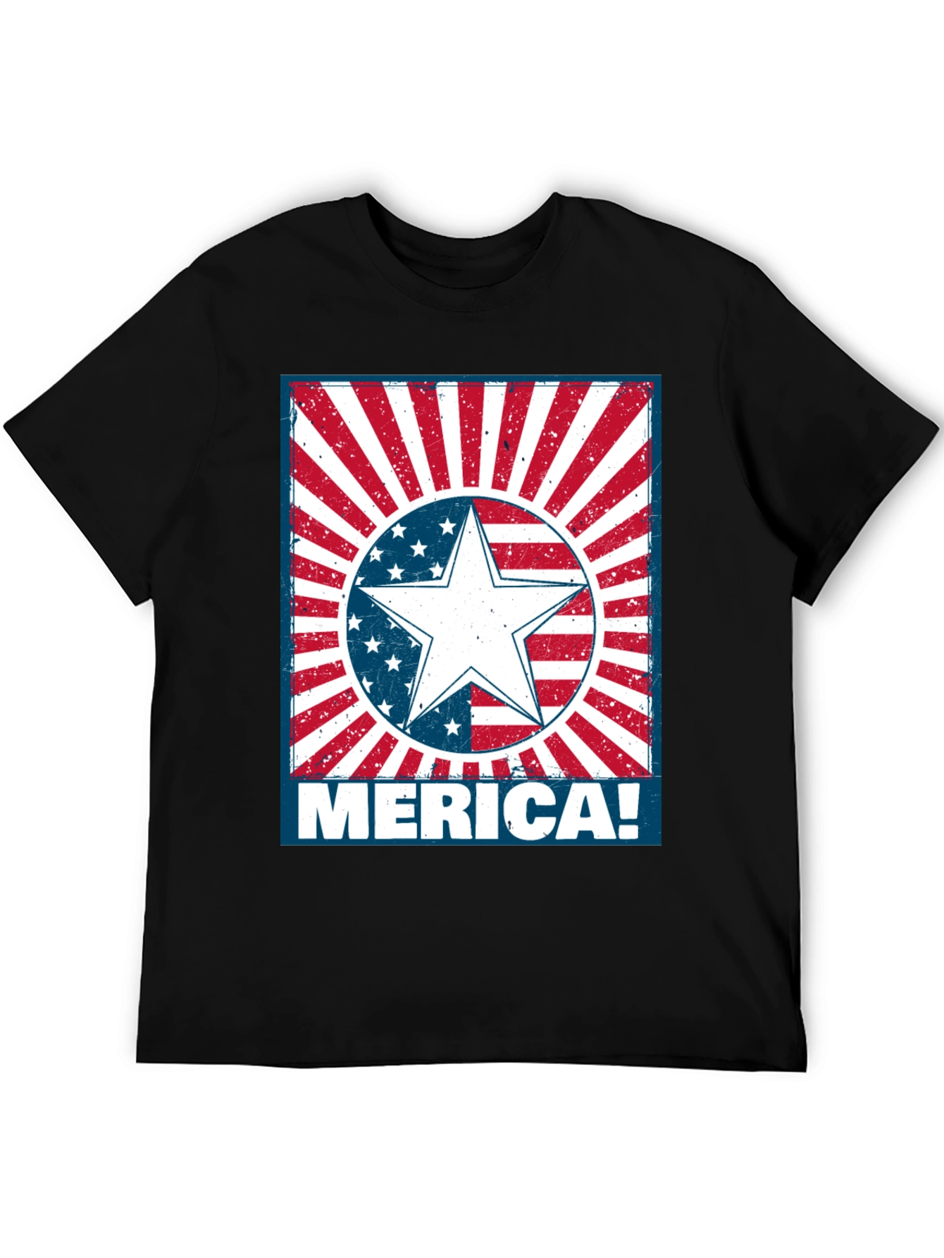 Patriotic Merica Star Graphic T-Shirt